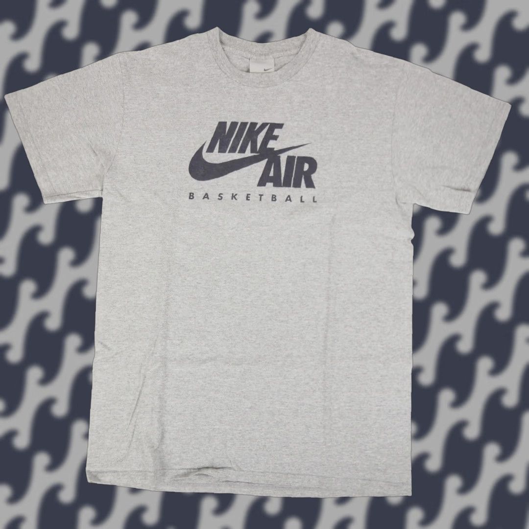 Nike Nike Shirt Mens Medium Gray Basketball Athletic Tee Swoosh Logo Crew Neck Cotton Blend Short Sleeve Graphic Print Nike Air Vintage No Size US M / EU 48-50 / 2 - 1 Thumbnail