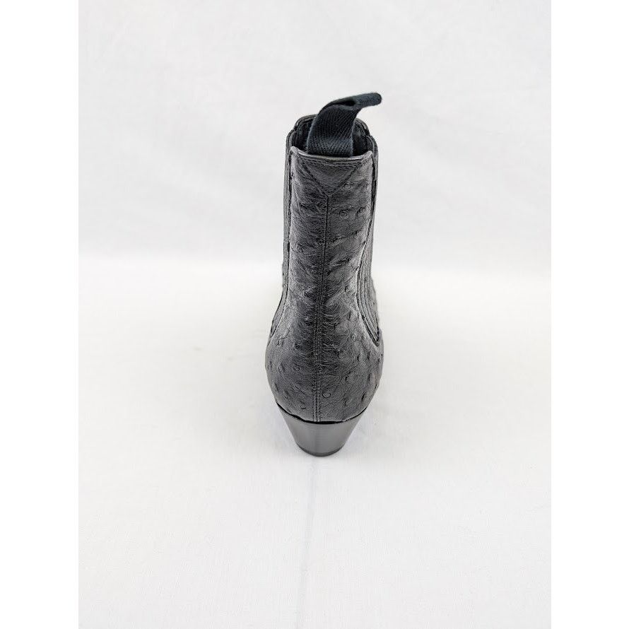 Saint Laurent Paris o1rshd1 Ostrich Leather Boots in Black Size US 8 / EU 41 - 13 Thumbnail