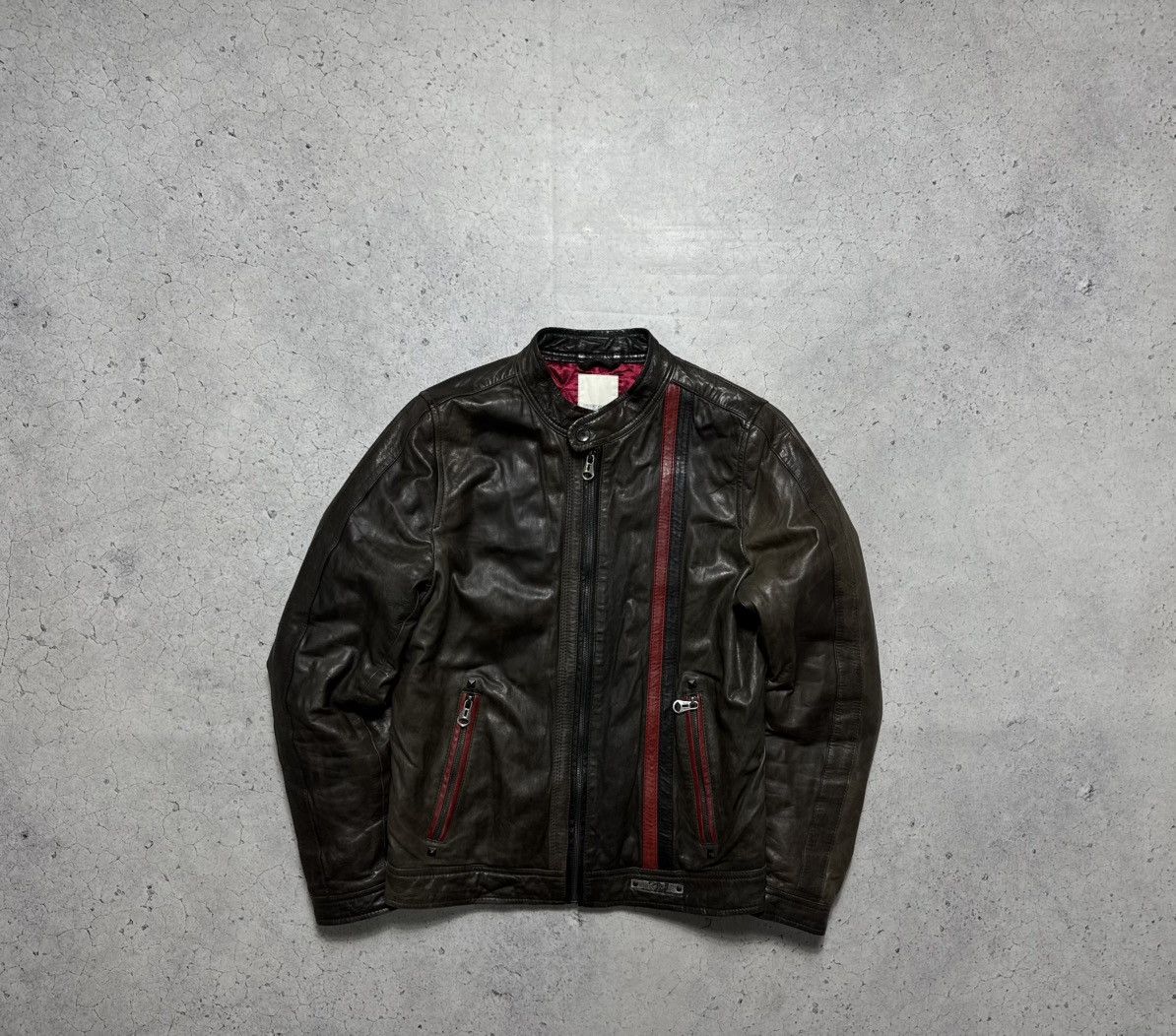Diesel Diesel Women’s Vintage Leather Jacket Bike Rare Size XL / US 12-14 / IT 48-50 - 1 Thumbnail