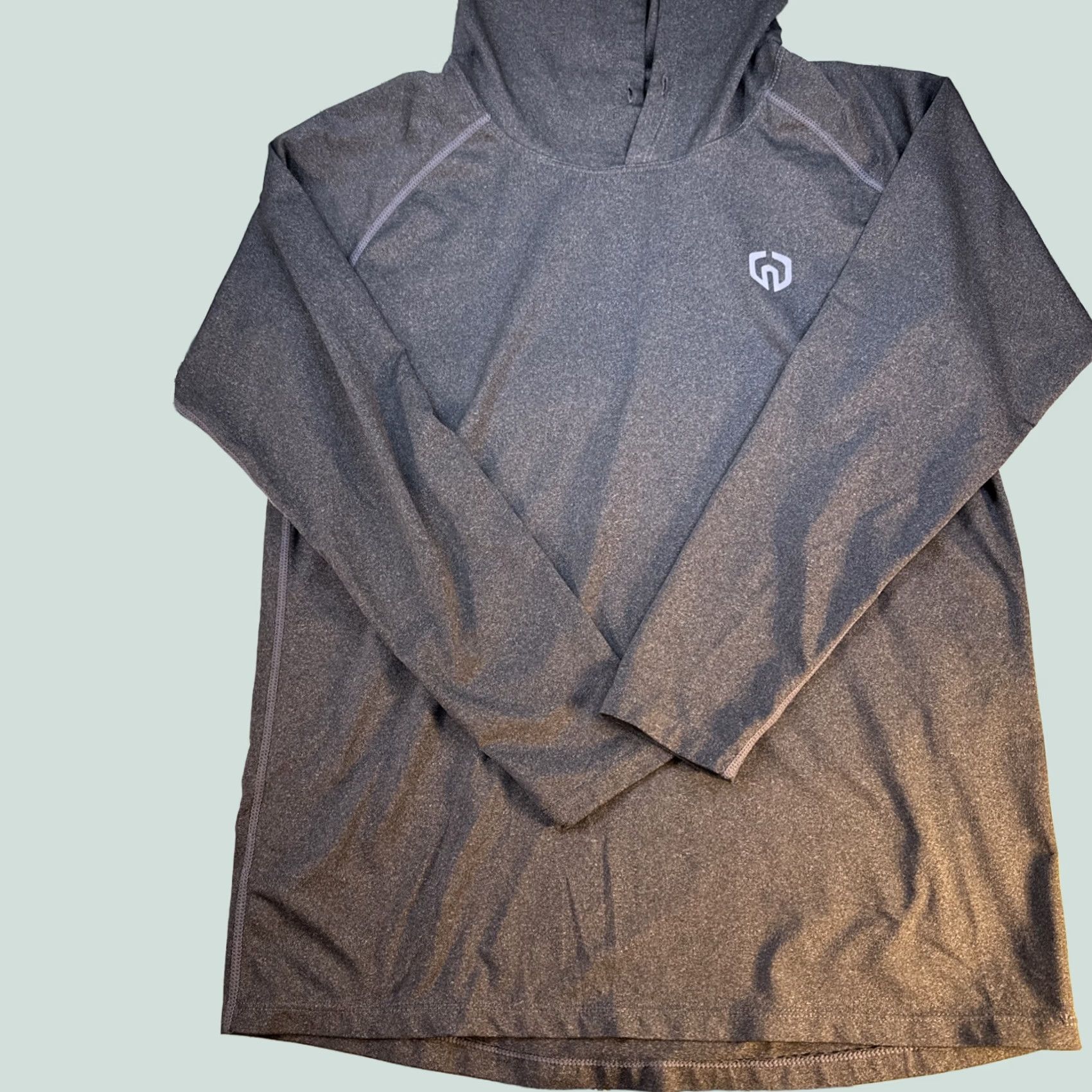 Vintage Neleus Men's Long Sleeve Athletic Hoodie Gray Med Shirt Size US M / EU 48-50 / 2 - 1 Thumbnail