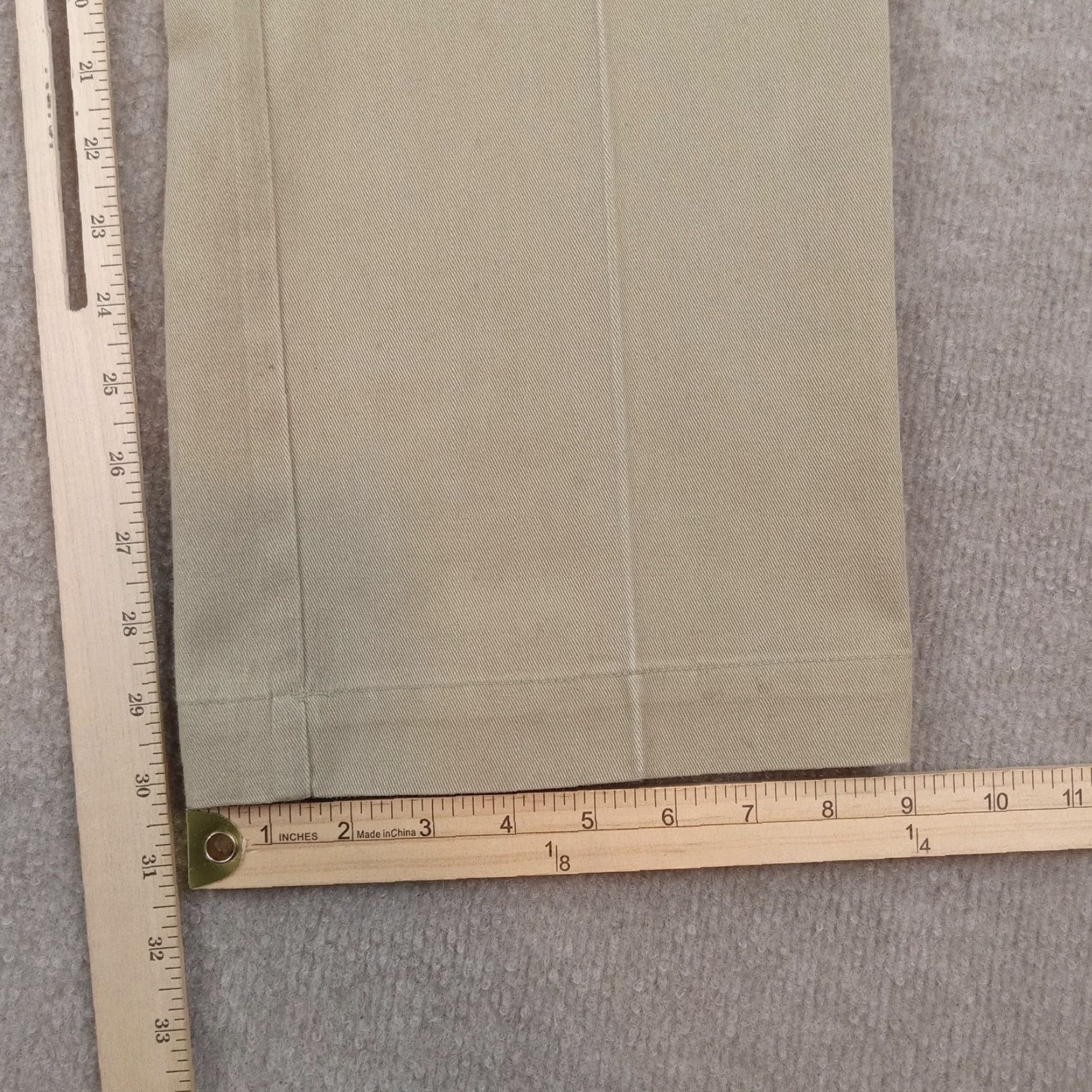 Vintage L.L. Bean Mens 38x31 Beige Chino Pants Straight Leg Casual Cotton Polyester Size US 38 / EU 54 - 3 Thumbnail