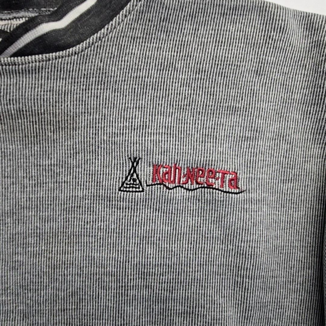 Vintage Vintage Kahneeta Sweatshirt Striped Gray Embroidered XL Size US XL / EU 56 / 4 - 3 Thumbnail