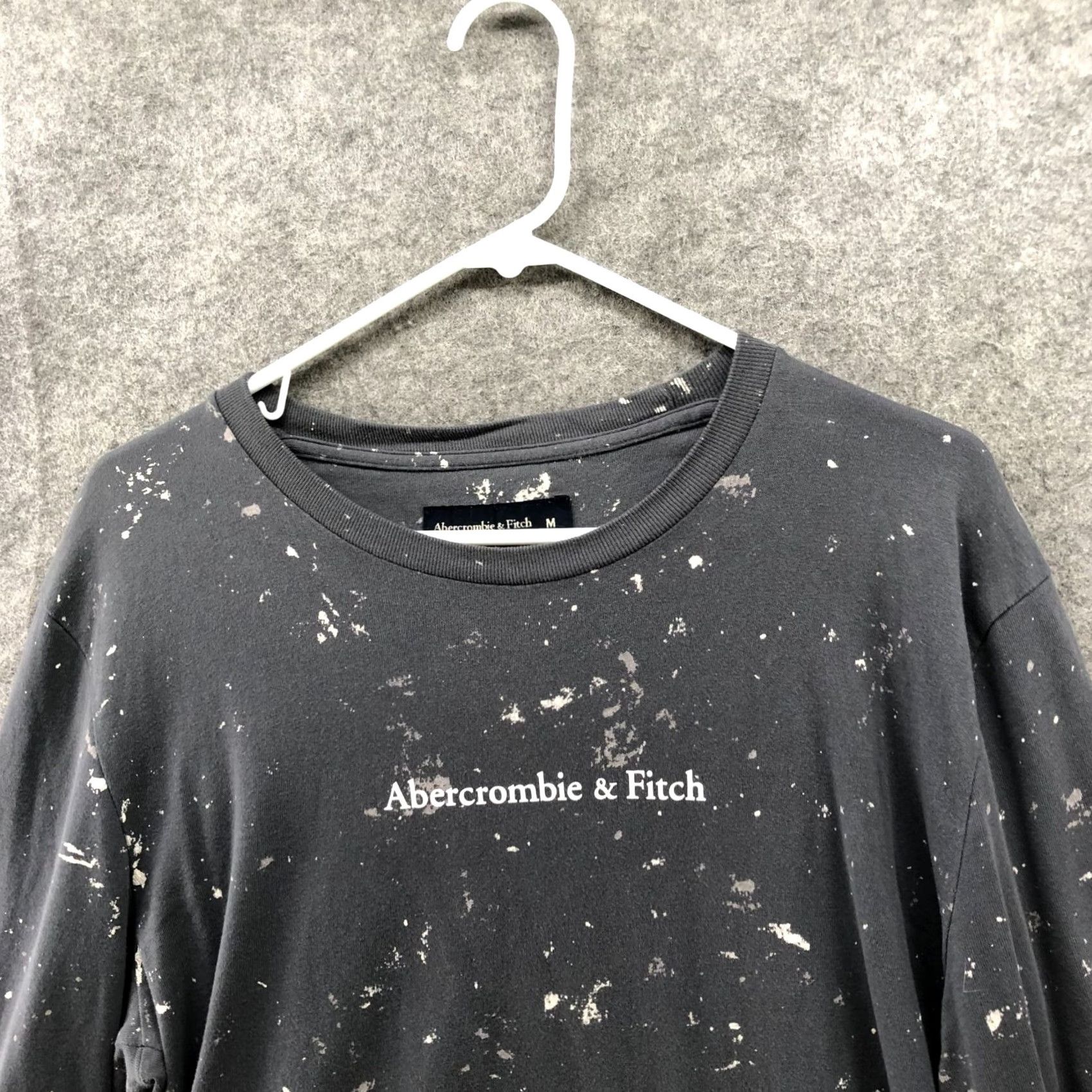 Abercrombie & Fitch Abercrombie & Fitch Long Sleeve T Shirt Mens M Gray Crewneck Logo Cotton Knit - All Seasons, Regular Fit, Pre-Owned Size US M / EU 48-50 / 2 - 3 Thumbnail