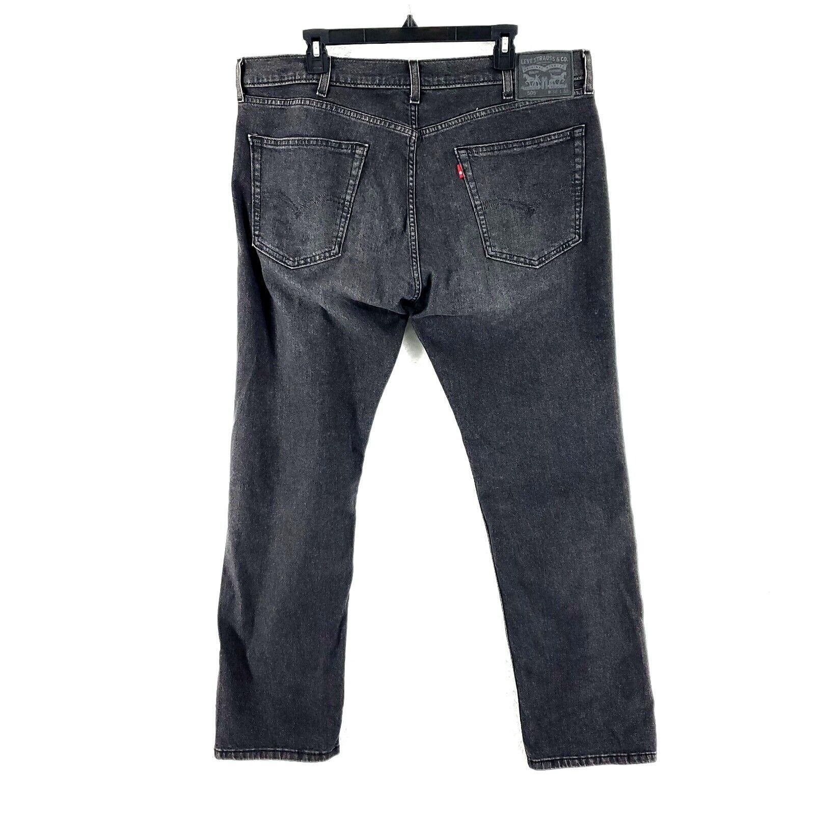 Levi's Levi's 505 Regular Fit Black Whiskers Stone Wash Denim Jeans Size US 40 / EU 56 - 2 Thumbnail