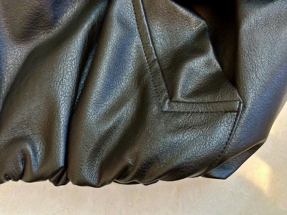 Japanese Brand × Vintage Avant garde oversized chunky pu leather hooded zip jacket Size US XL / EU 56 / 4 - 11 Thumbnail