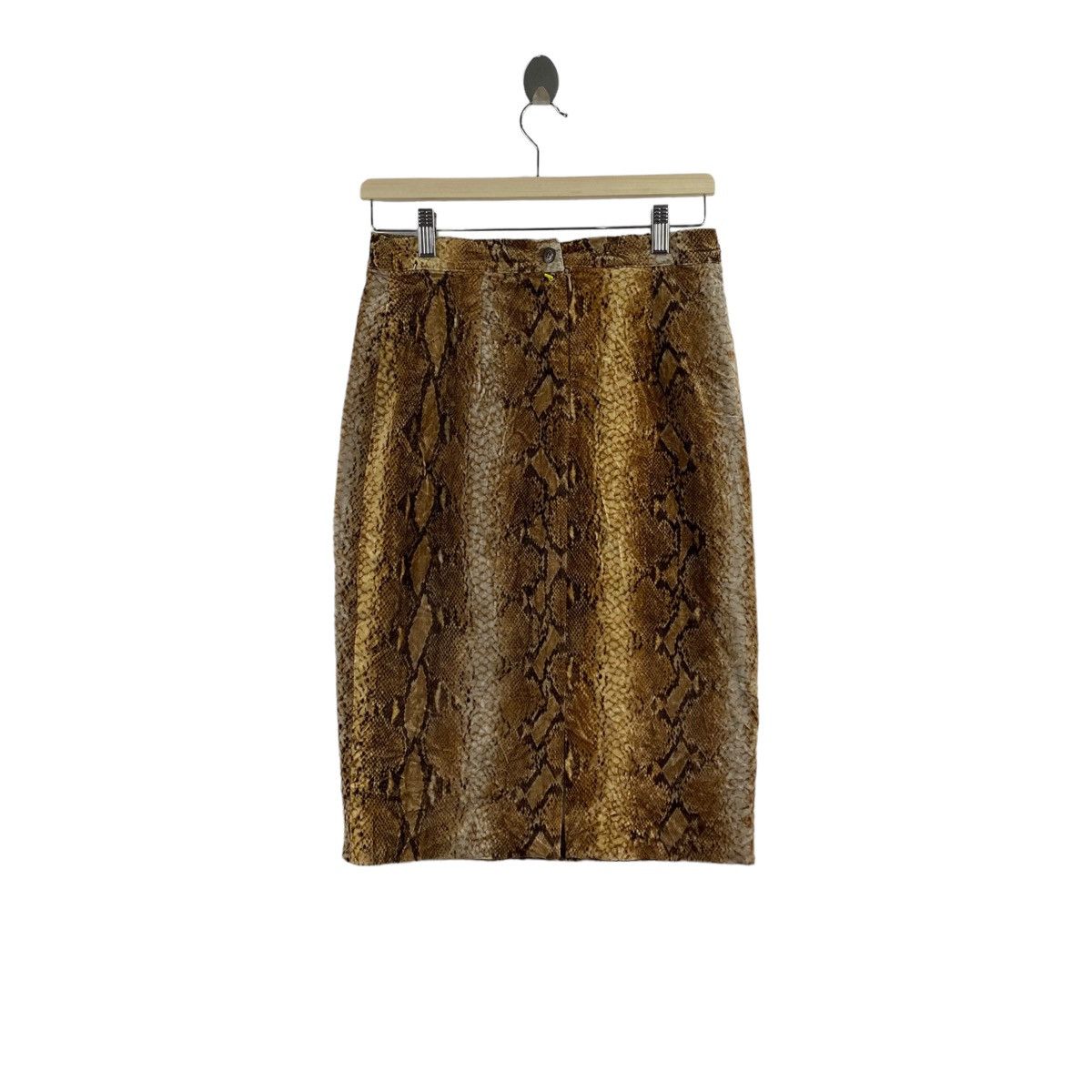 Other CANDEL CANDELA Italian Brand Snakeskin Print Midi Skirt Size 28" / US 6 / IT 42 - 2 Thumbnail