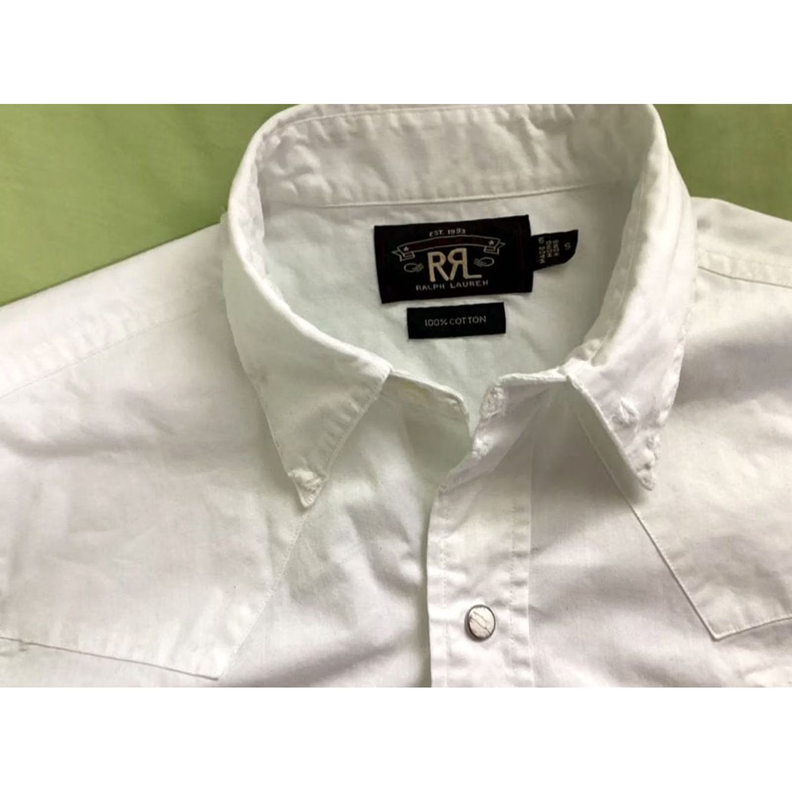 Ralph Lauren RRL RALPH LAUREN Western Shirt Men White Cotton Short Sleeve Size S Button-Up Casual Vintage Size US S / EU 44-46 / 1 - 3 Thumbnail