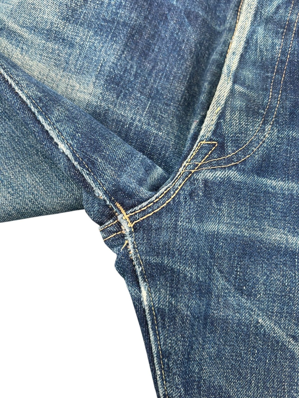 Kapital Vintage Japanese Brand CINAME Selvedge Distressed Denim Jean Size US 32 / EU 48 - 14 Thumbnail