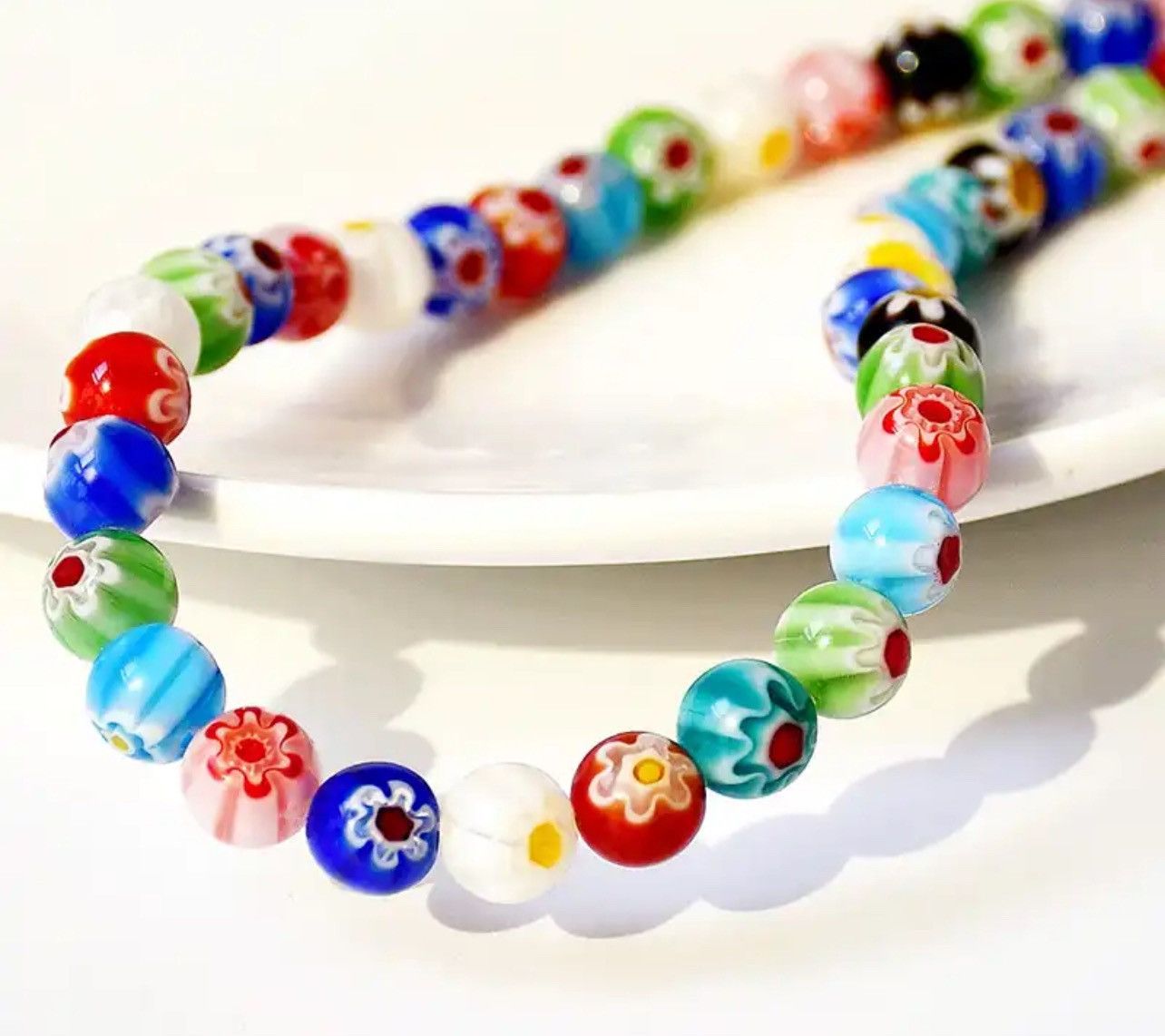 Jewelry × Vintage Flower Beaded Necklace Size ONE SIZE - 4 Thumbnail