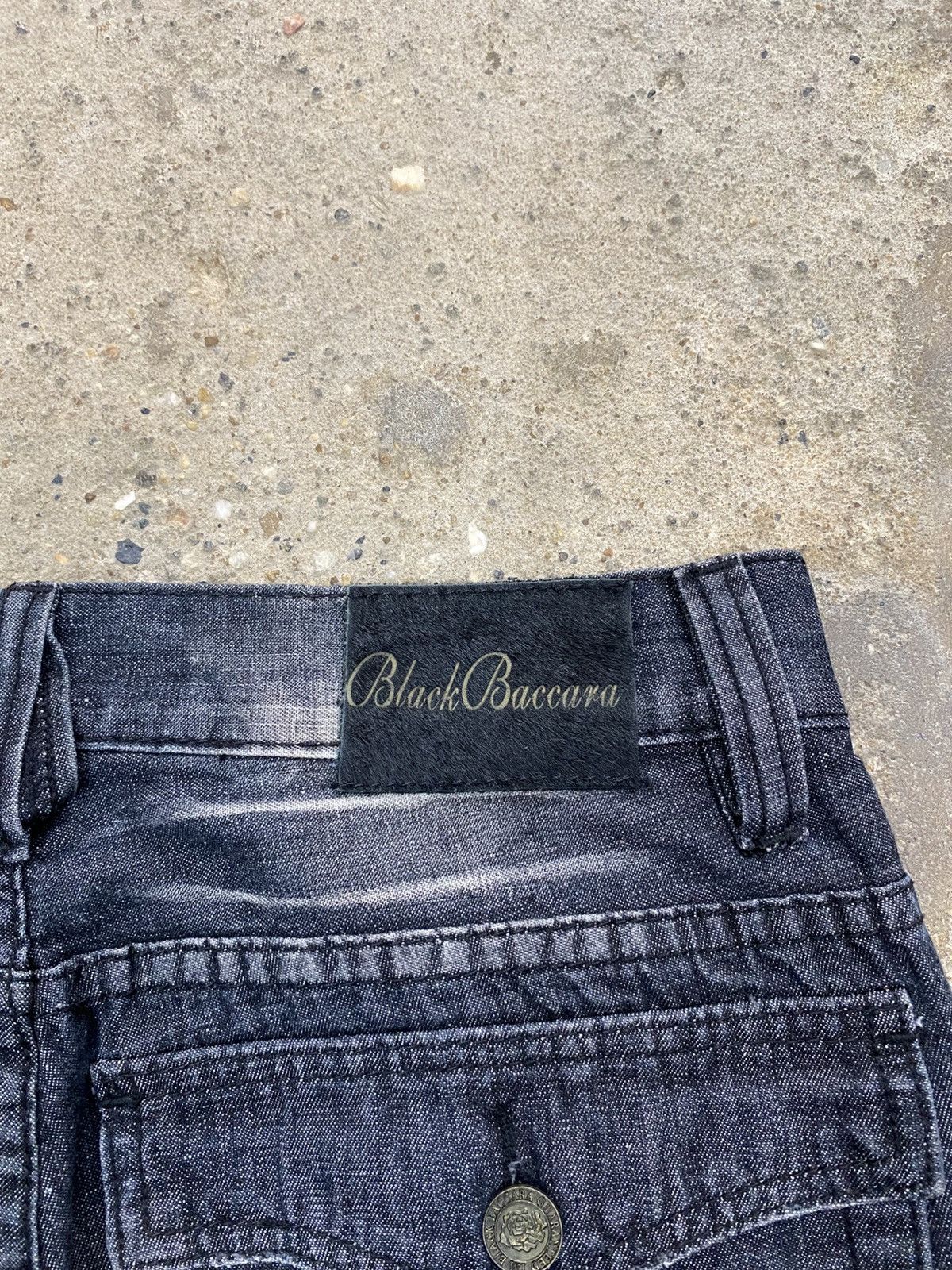 Japanese Brand Black baccara side laced jeans wash Size US 29 - 12 Thumbnail