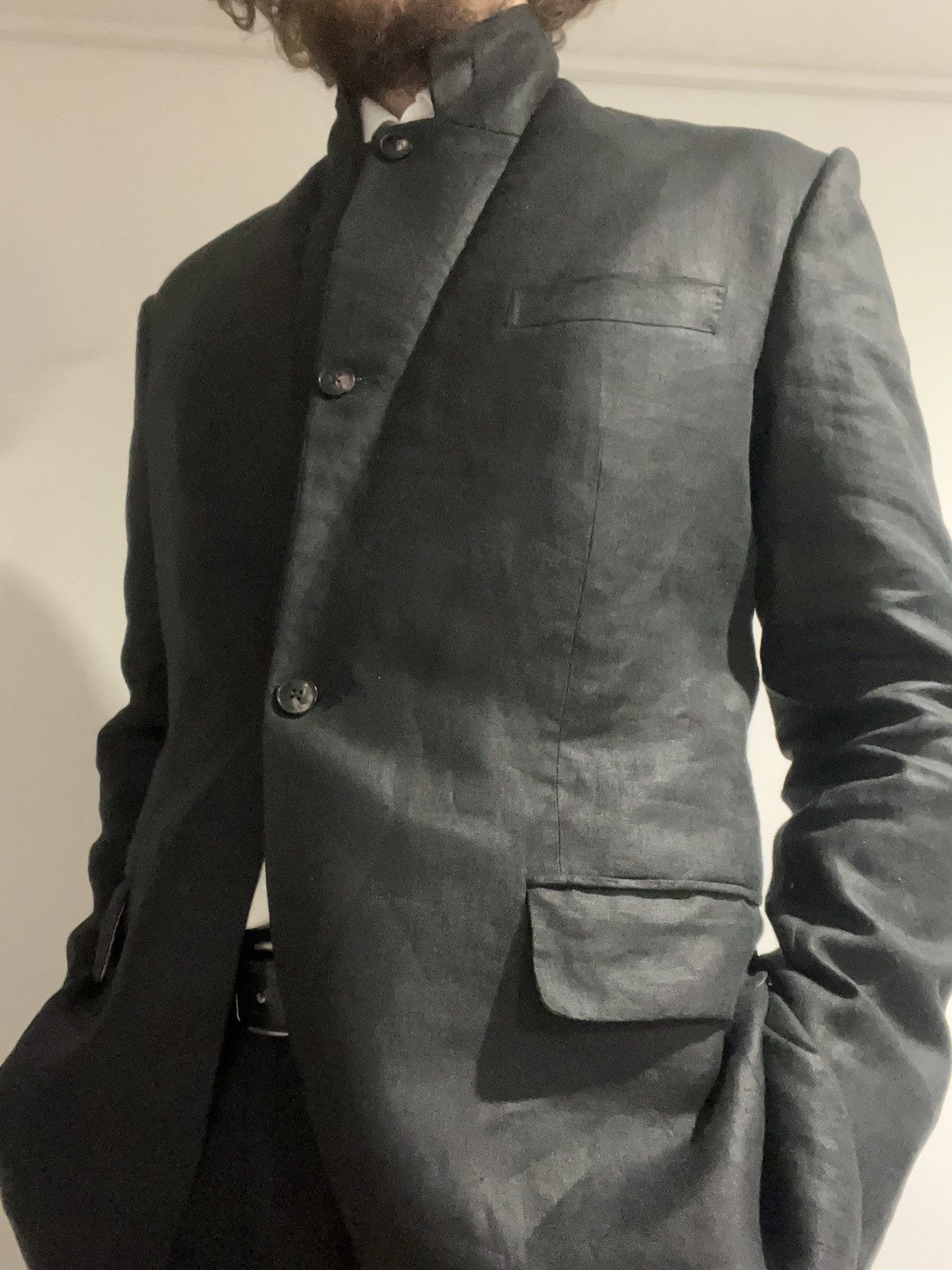 Bespoke avant garde single breasted/button up