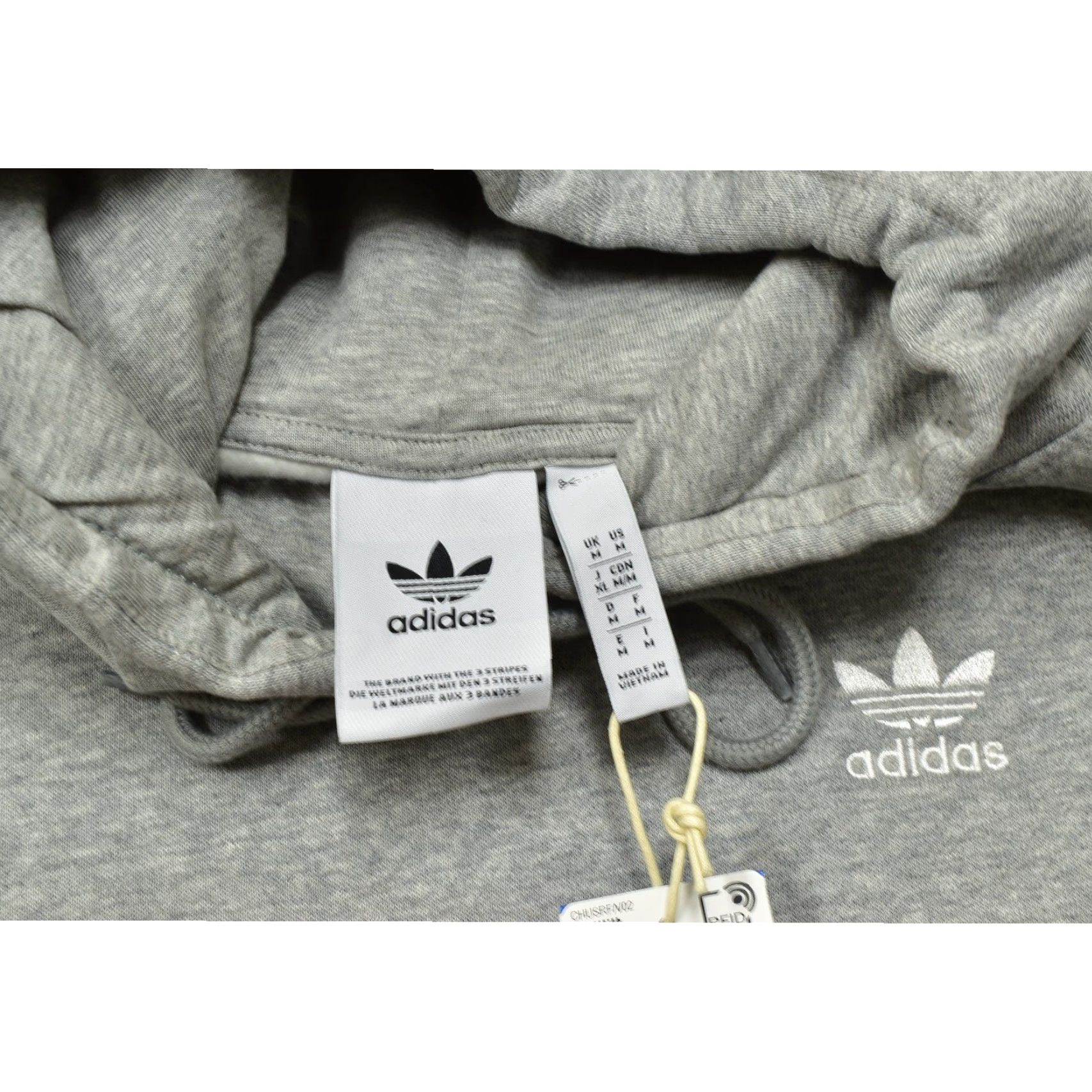 Adidas Adidas Men's Regular Gray Essential Hoody Sweatshirt Trefoil Pullover M Size US M / EU 48-50 / 2 - 2 Thumbnail