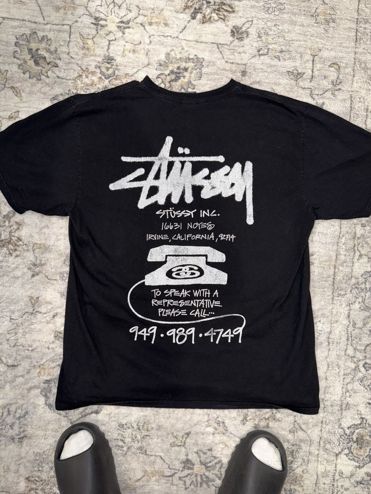 Stussy Stussy “Old Phone” Black Tee Size US L / EU 52-54 / 3 - 4 Thumbnail