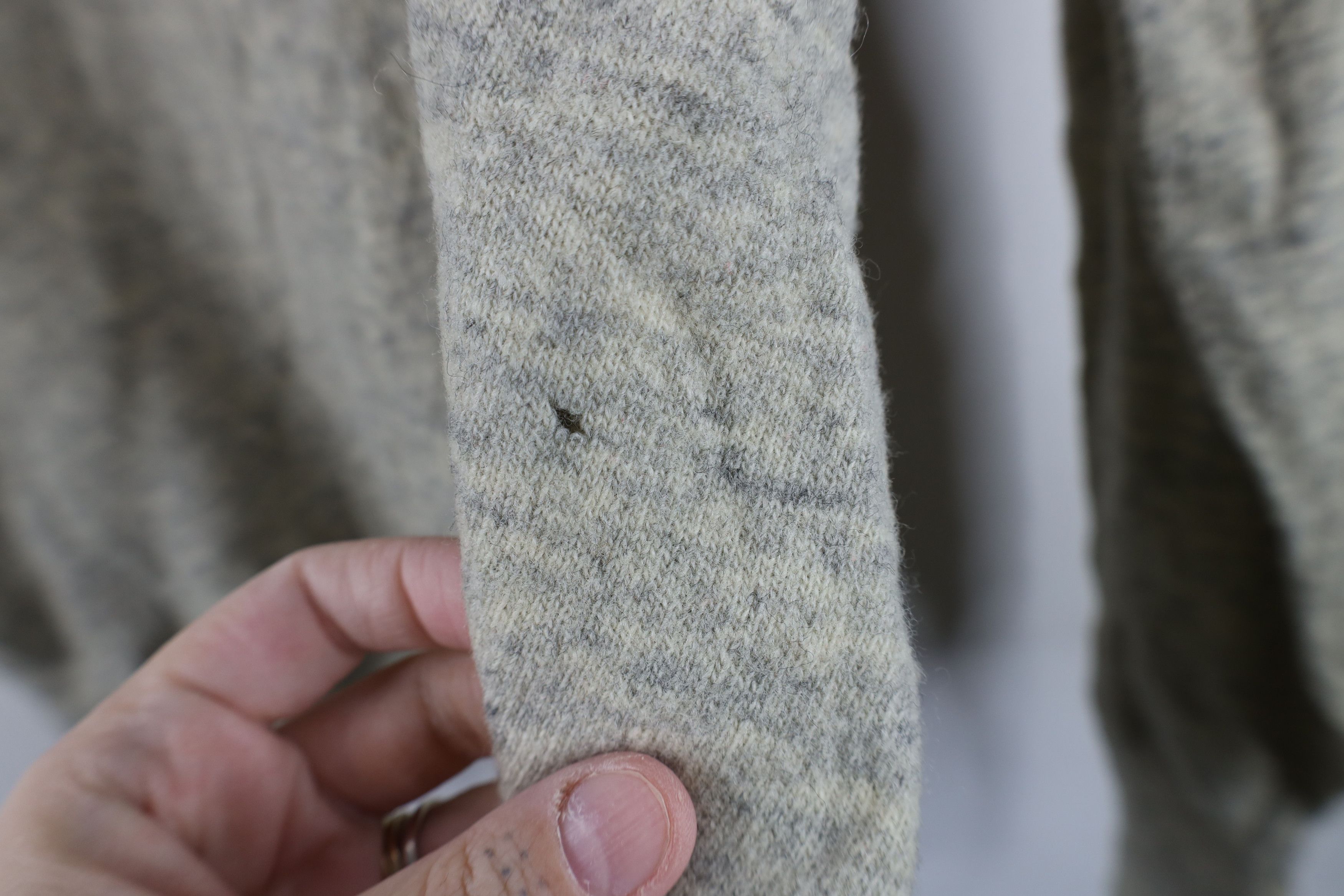 Vintage Vintage 50s Rockabilly Lambswool Collared Sweater Gray USA Size US XXL / EU 58 / 5 - 12 Thumbnail
