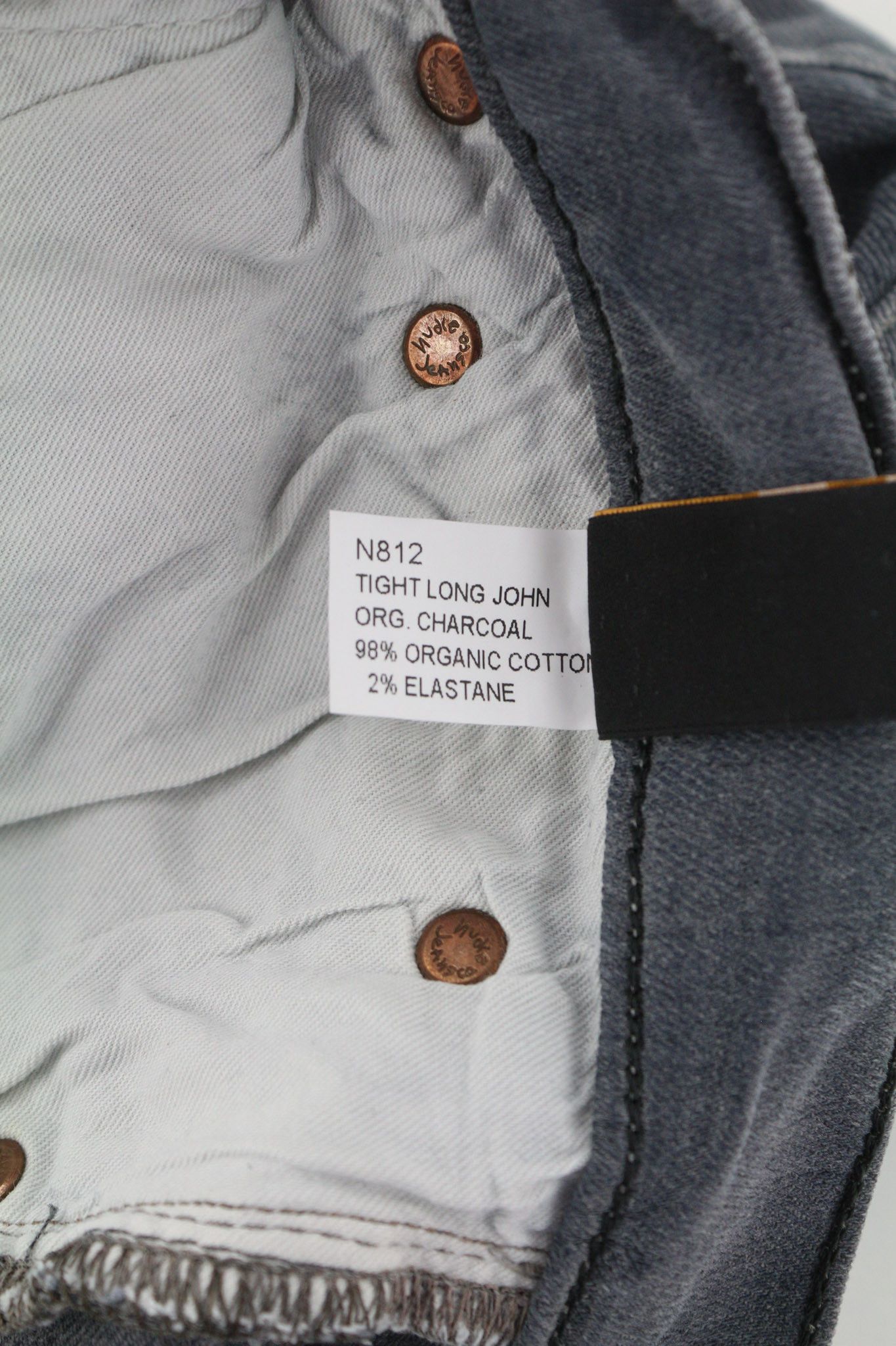 Nudie Jeans TIGHT LONG JOHN W34/L34 Slim Charcoal Jeans 80692 Size US 34 / EU 50 - 7 Thumbnail