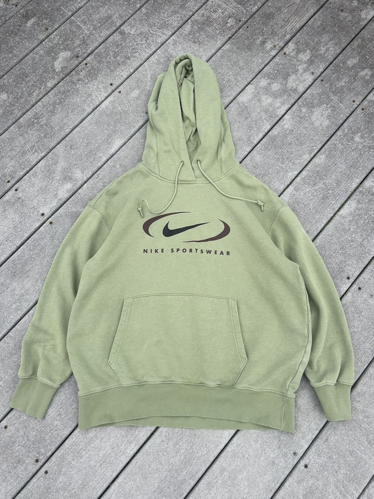 Nike × Vintage Green Nike hoodie Size US S / EU 44-46 / 1 - 1 Thumbnail