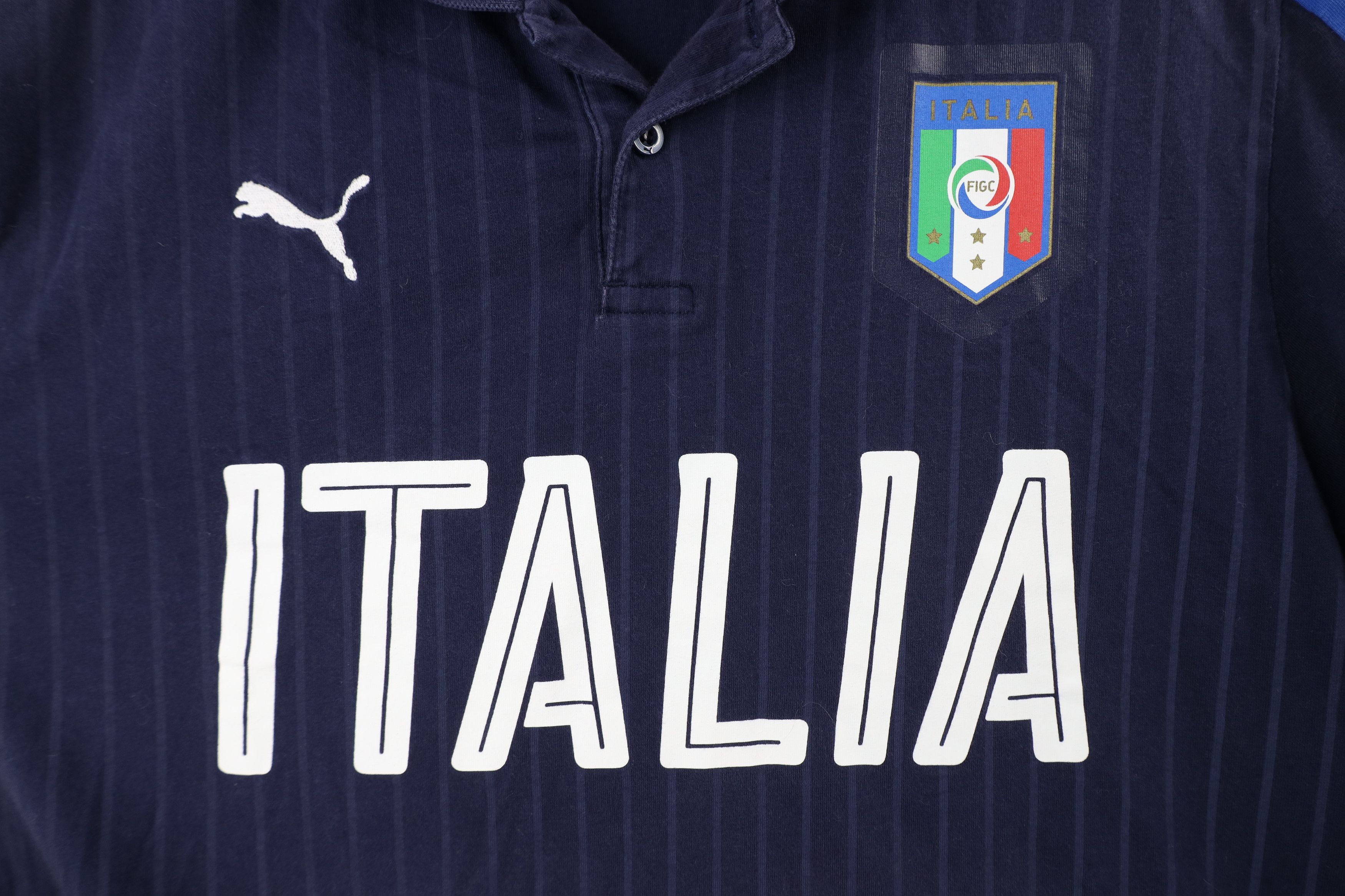 Puma × Vintage Vintage Puma Italy Striped World Cup Soccer Jersey Polo Size US L / EU 52-54 / 3 - 4 Thumbnail