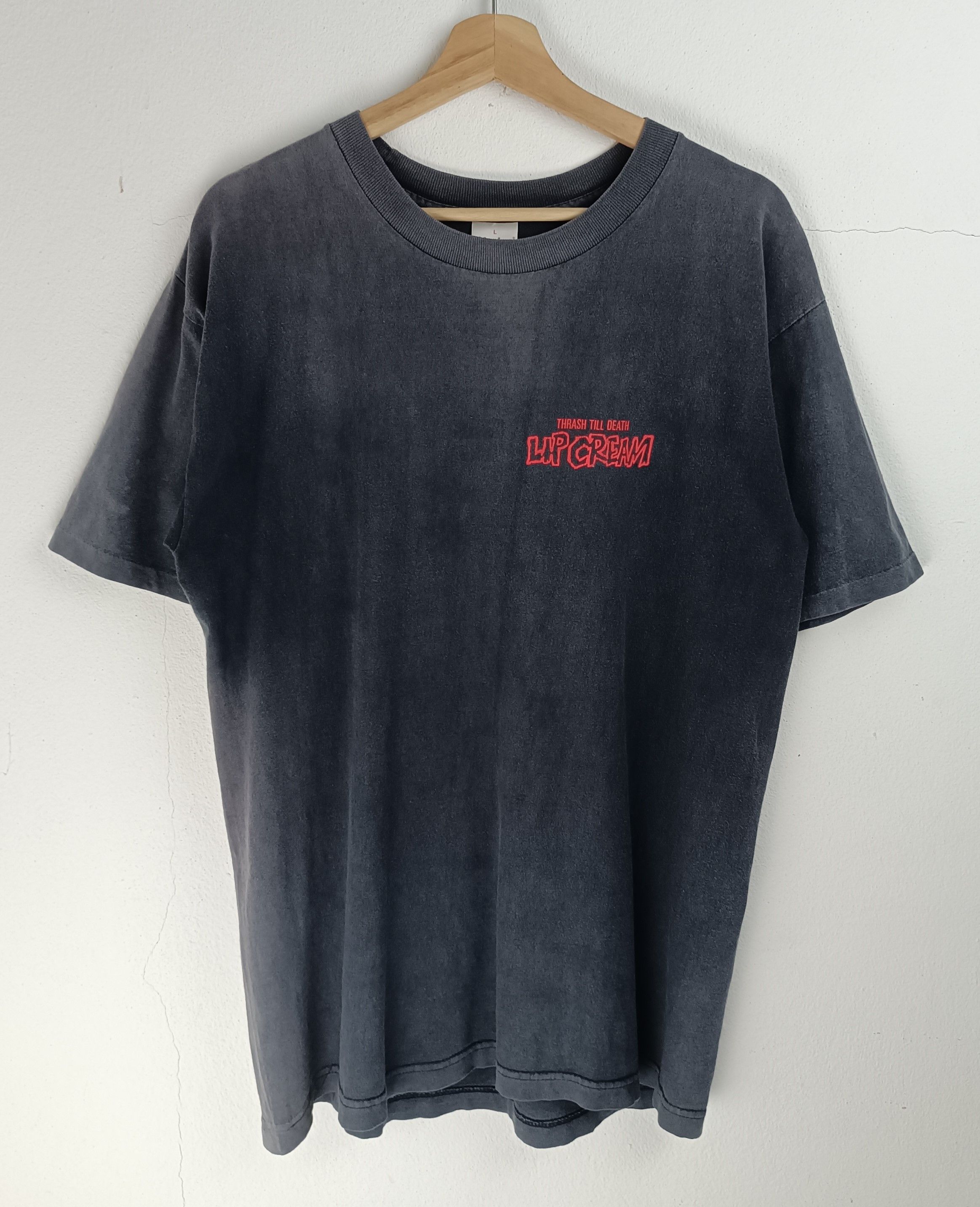 THRASHED FADED VINTAGE 90'S LIP CREAM JP THRASH HARCORE PUNK