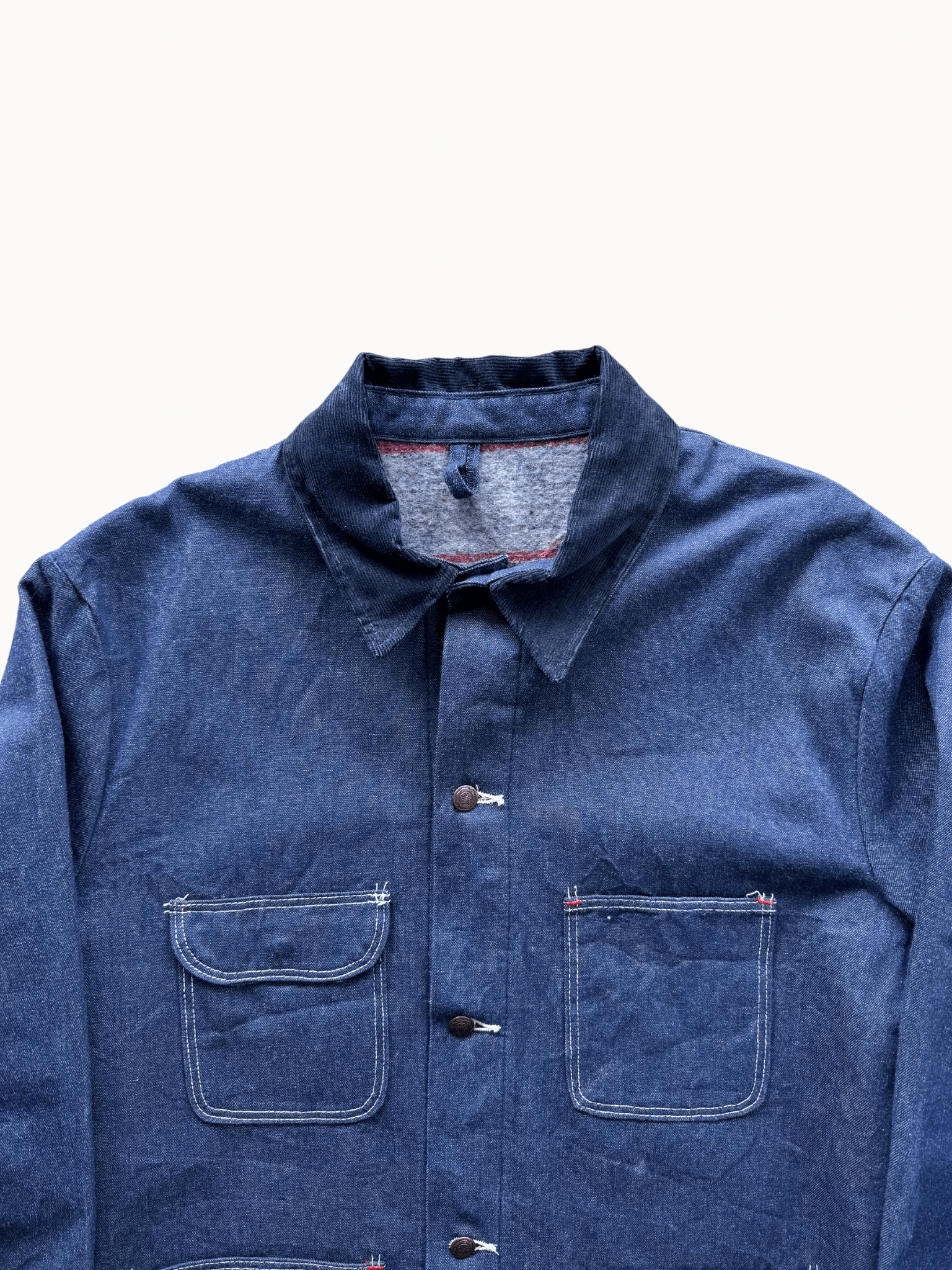 Other Vtg 1980s Blue Bell Chore Denim Jacket (XXL) Size US XXL / EU 58 / 5 - 2 Thumbnail