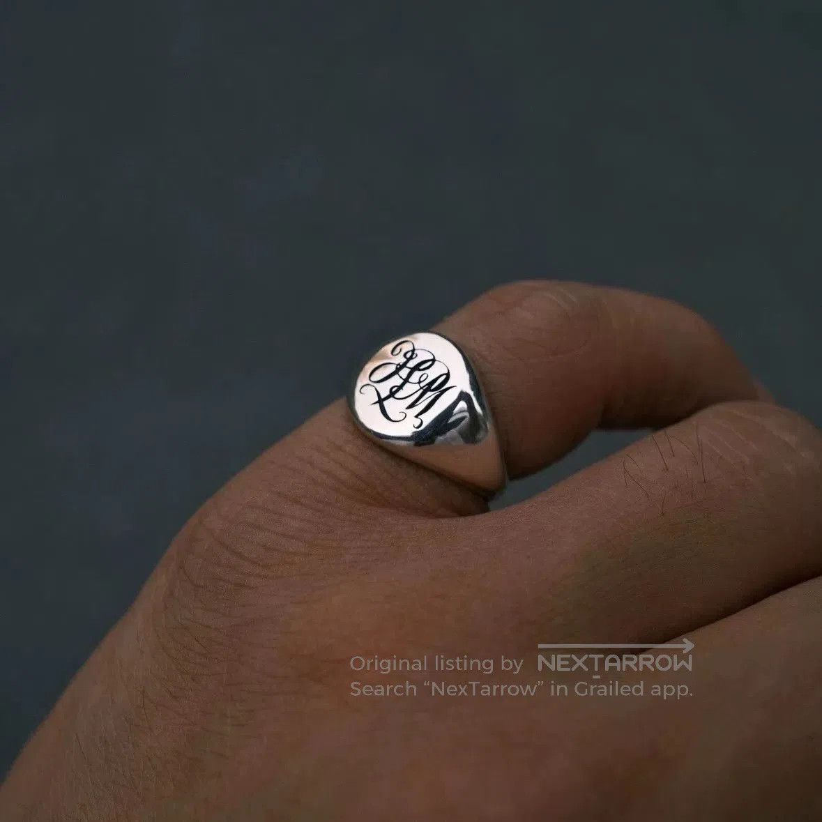 Other TWC Vintage Floral Script Sterling Silver Ring. Size ONE SIZE - 4 Thumbnail