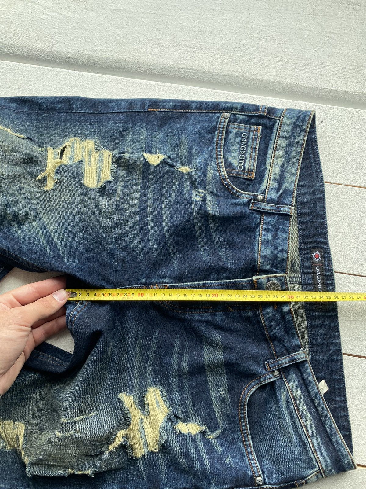 Japanese Brand × Other × Vintage 🔥OPIUM GOTHIC DISTRESSED PUNK EMO JEANS 38 MENS RARE Y2k Size US 38 / EU 54 - 8 Thumbnail