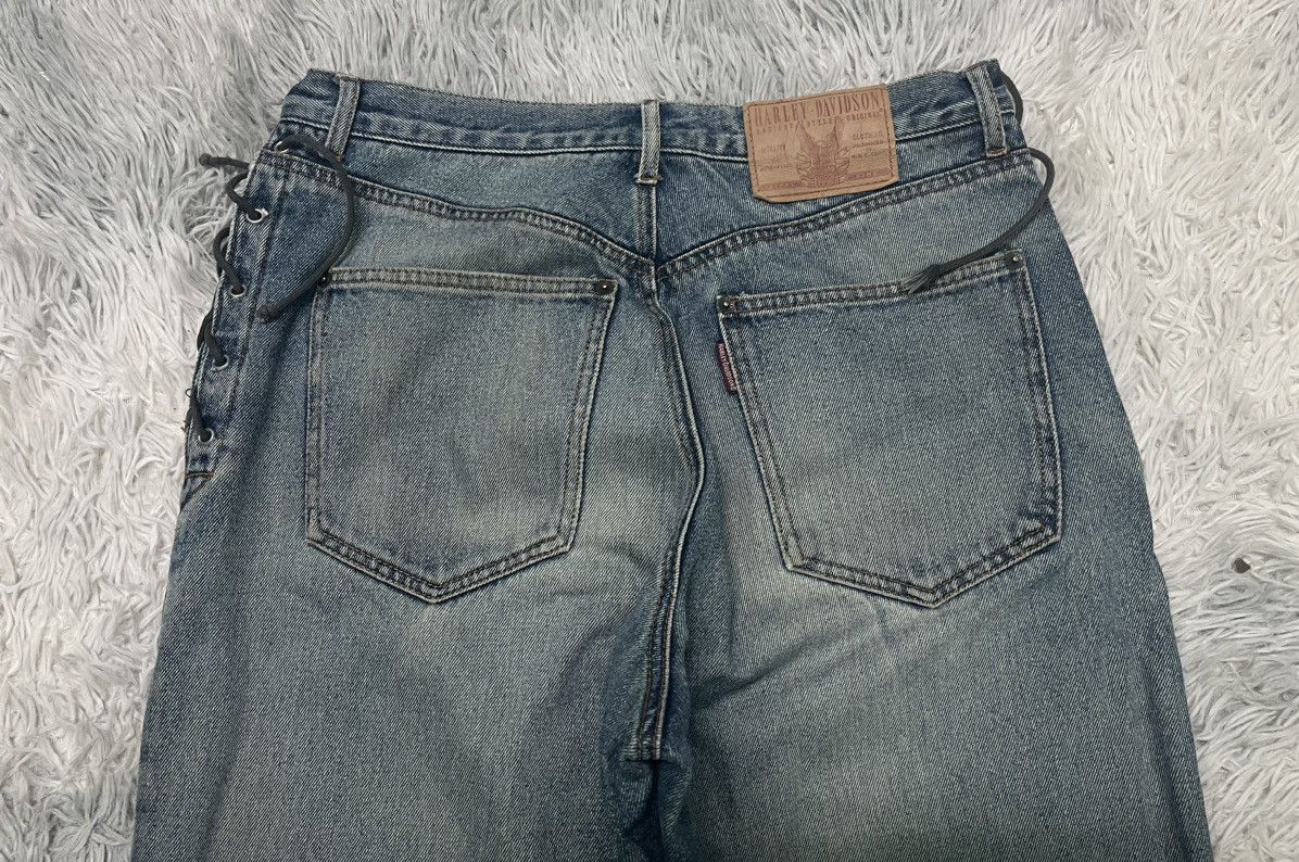 Harley Davidson 90s HARLEY DAVIDSON DENIM JEANS RARE DESIGN Size US 32 / EU 48 - 16 Thumbnail