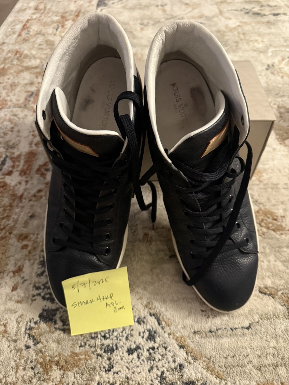 Louis Vuitton Louis Vuitton high top leather sneakers Size US 12 / EU 45 - 2 Thumbnail
