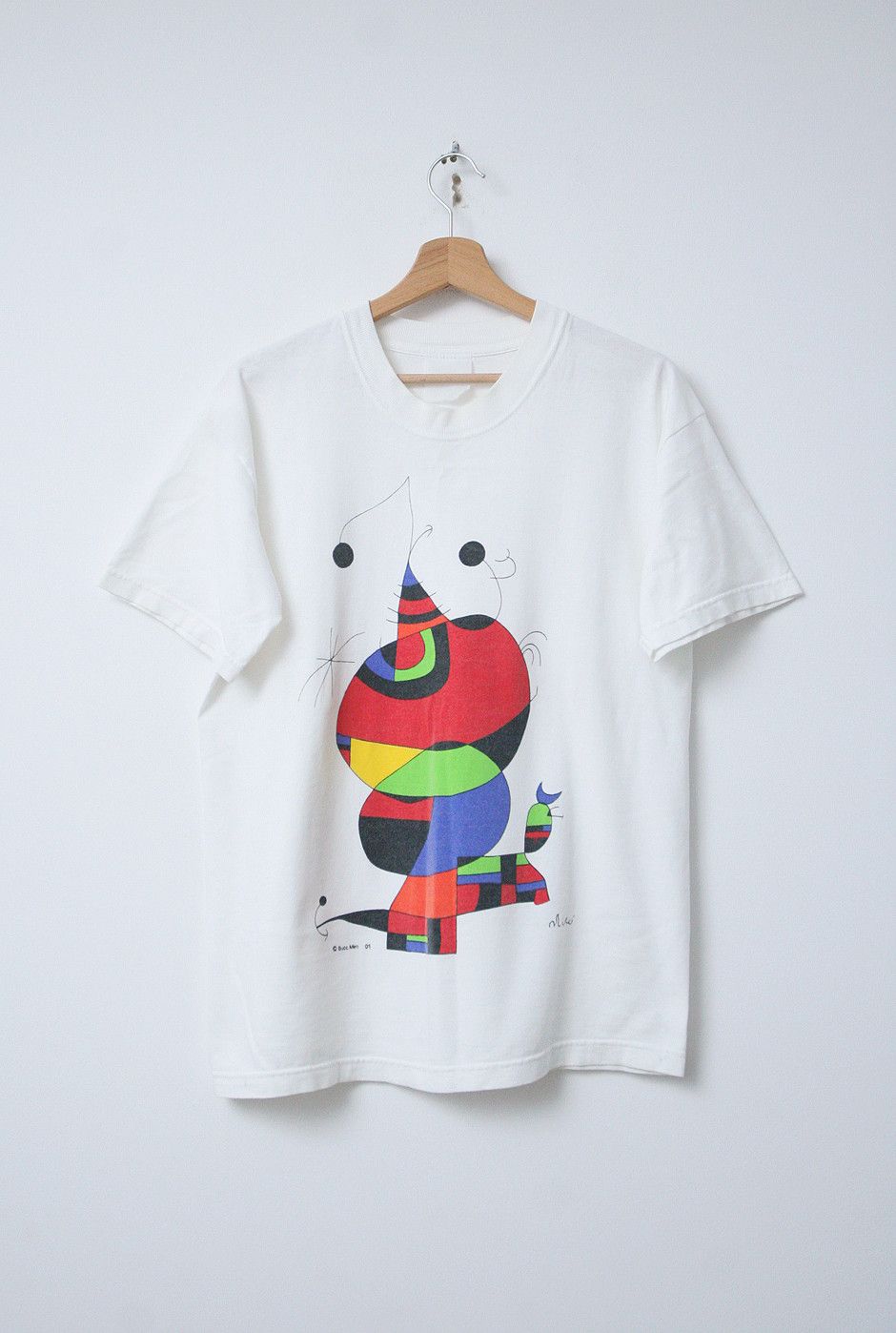 Vintage Vintage 00s 01 Jean Miro Abstract Art Print Tee T Shirt Size US M / EU 48-50 / 2 - 1 Thumbnail