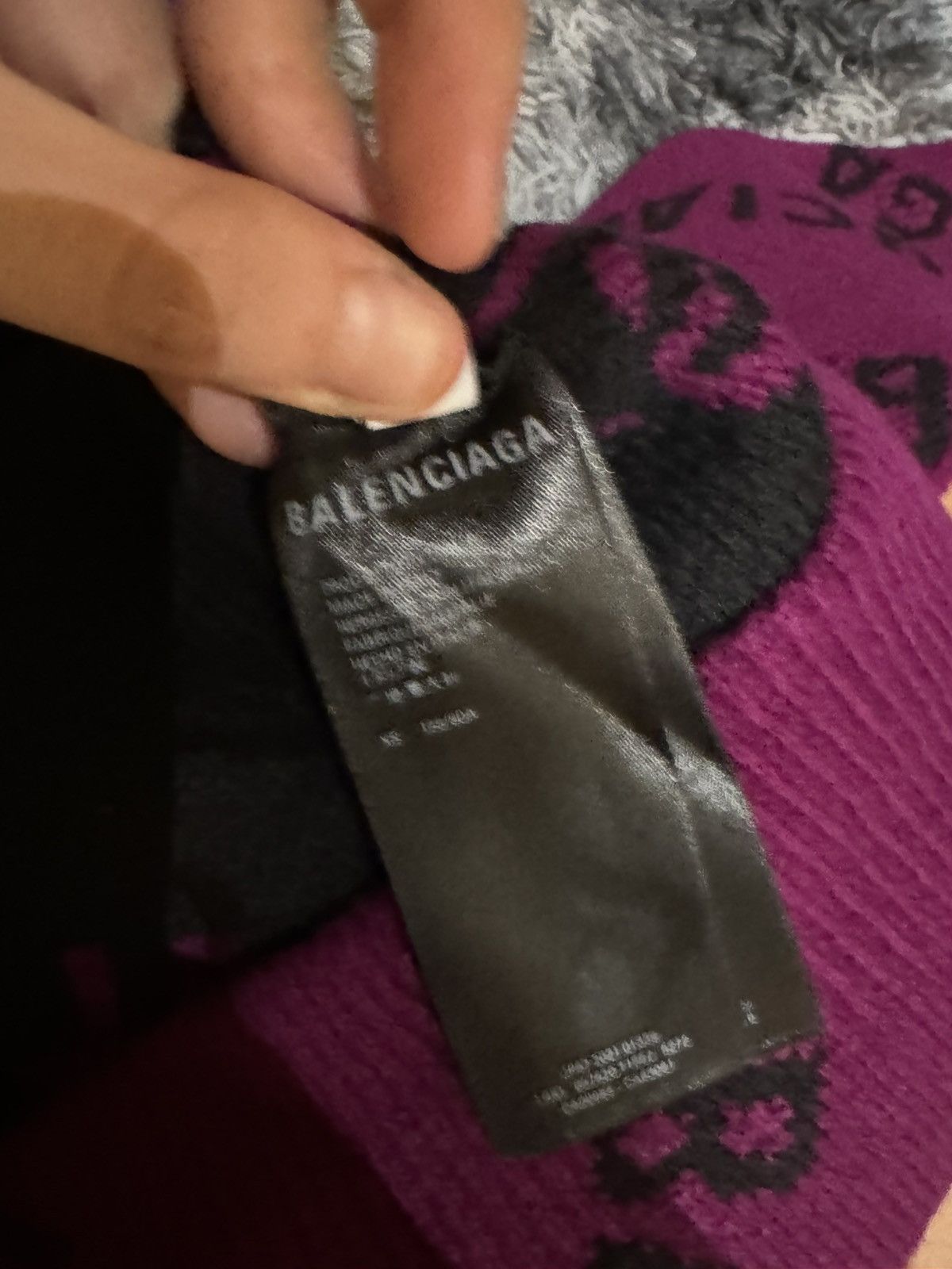 Balenciaga Balenciaga logo purple knit Size US XS / EU 42 / 0 - 8 Thumbnail