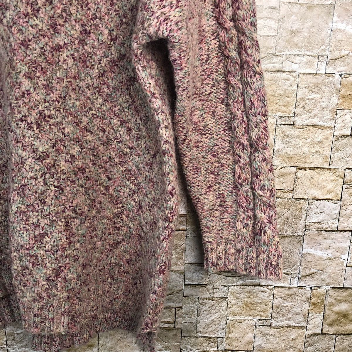 Homespun Knitwear × Japanese Brand × Vintage Natural Palette Pink Knitwear #A914 Size M / US 6-8 / IT 42-44 - 8 Thumbnail