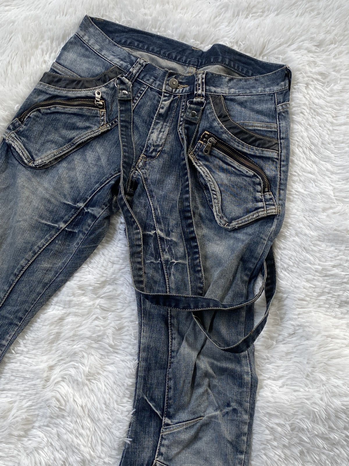 PPFM 🔥RARE🔥Vintage PPFM Banana Cut Denim Jeans Bondage Size US 31 - 3 Thumbnail