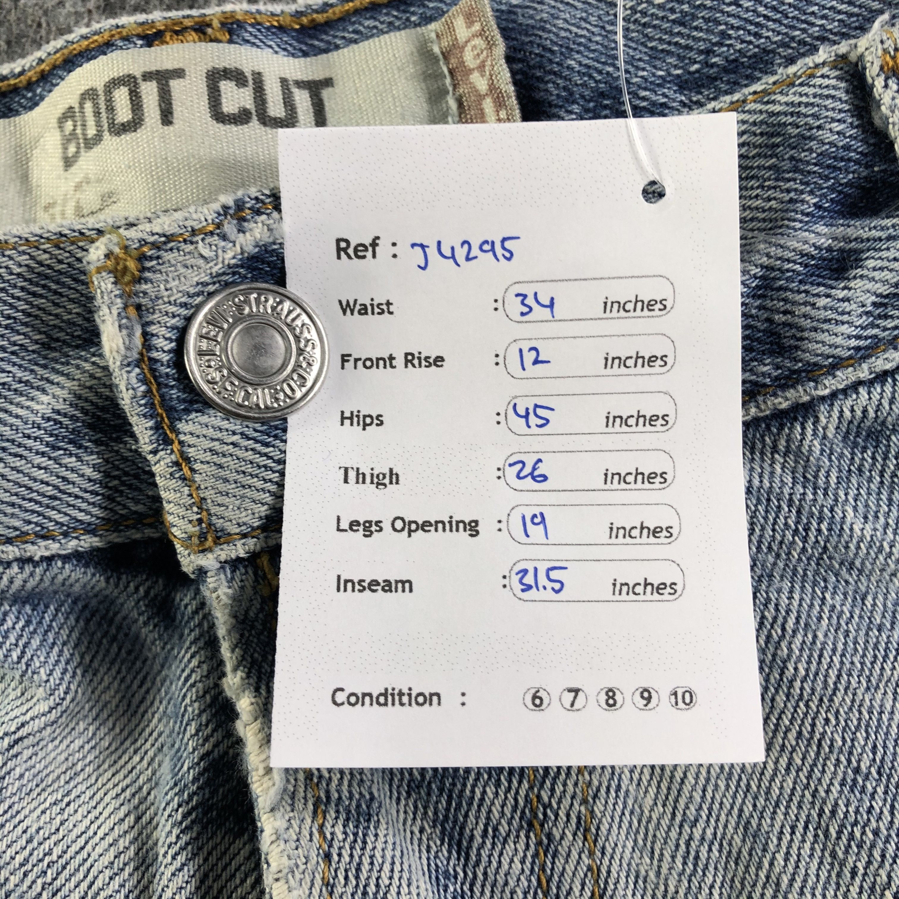 Levi's Vintage Light Wash Levis 517 Jeans-J4295 Size US 34 / EU 50 - 12 Thumbnail