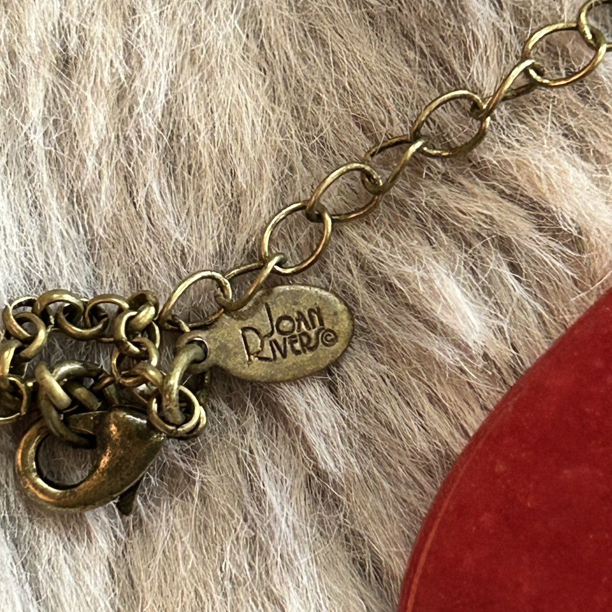 Joan Rivers Vintage Joan Rivers stone drop brass chain y style necklace Size ONE SIZE - 9 Thumbnail