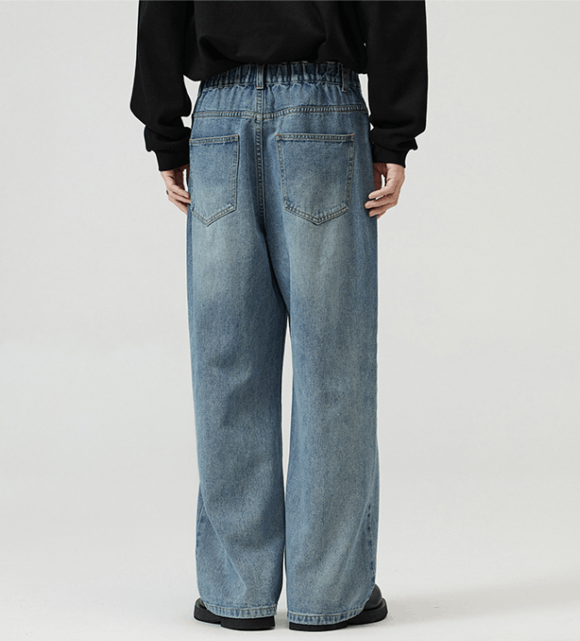 Japanese Brand × Jean Washed distressed straight loose baggy jeans Size US 32 / EU 48 - 5 Thumbnail