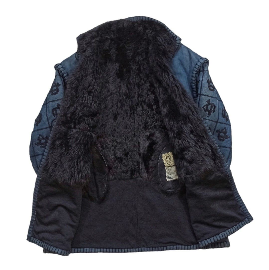 Fendi 🙀SUPER RARE FENDI ARCHIVE COAT FUR KIMONO LONG JACKET Size US L / EU 52-54 / 3 - 3 Thumbnail