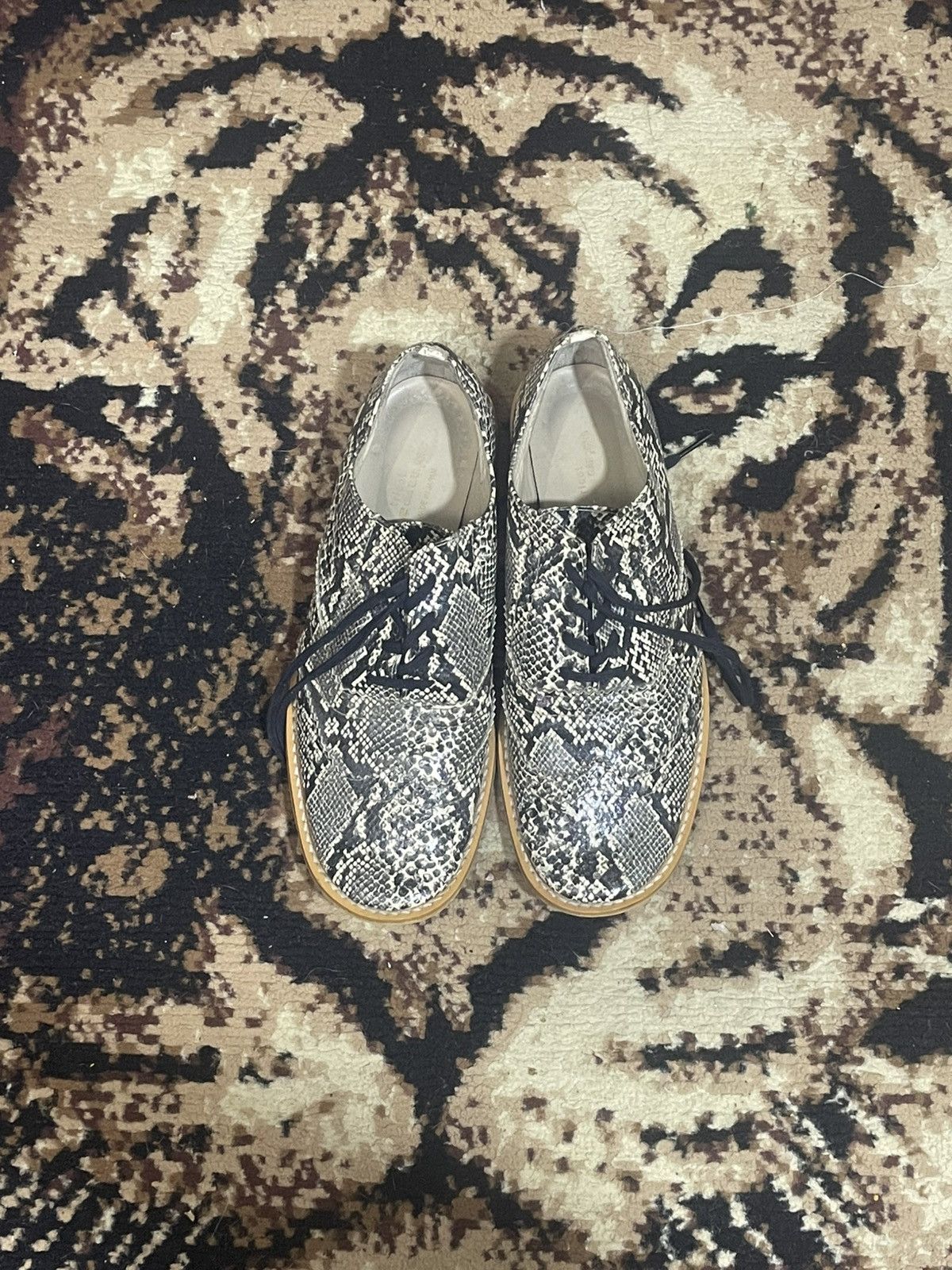 Tricot Comme des Garcons Comme des Garçons Tricot Snakeskin Pattern Flat Leather Shoe Size US 6.5 / IT 36.5 - 2 Thumbnail