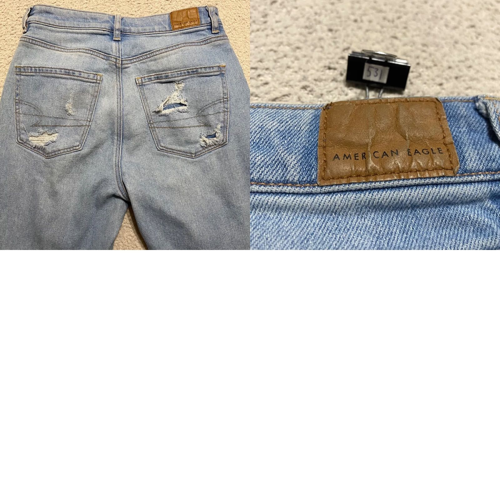 American Eagle Outfitters American Eagle Outfitters Womens Jeans Mom Style Distressed High Rise Blue Denim 90s Vintage Theme 6 Regular Size 27x26 Clothes Womens Jeans Size 28" / US 6 / IT 42 - 9 Thumbnail