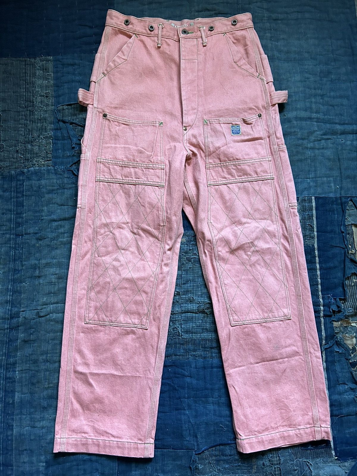 Kapital × Kapital Kountry KAPITAL color denim Double Knee Lumber Pants pink Size US 30 / EU 46 - 1 Thumbnail