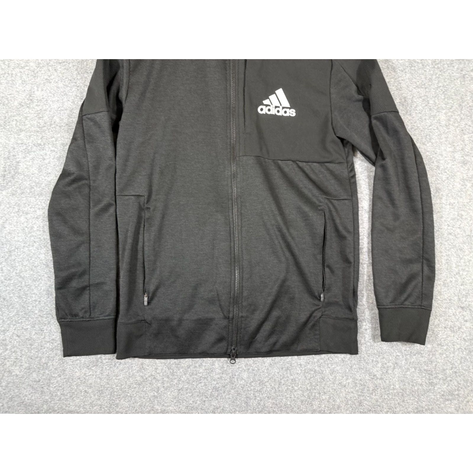 Adidas Adidas Track Jacket Mens S Black Full Zip Long Sleeve Logo Pockets Activewear Size US S / EU 44-46 / 1 - 4 Thumbnail