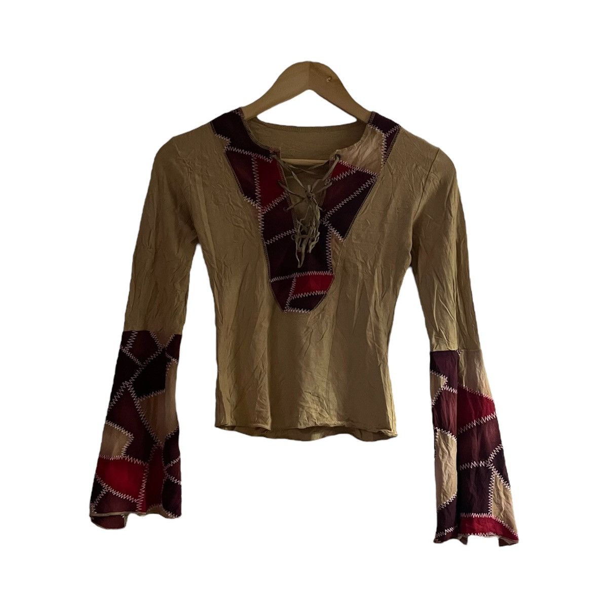 Le Grande Bleu (L.G.B.) Yunus Designer Made in UK Flared Crop Top LGB Size S / US 4 / IT 40 - 2 Thumbnail