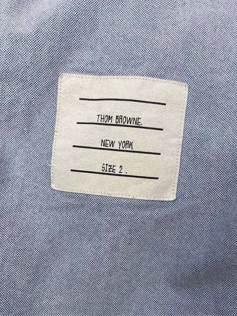 Thom Browne Thom Browne Size 2Long Sleeve Shirt with Blue Color Stripe Size US M / EU 48-50 / 2 - 6 Thumbnail