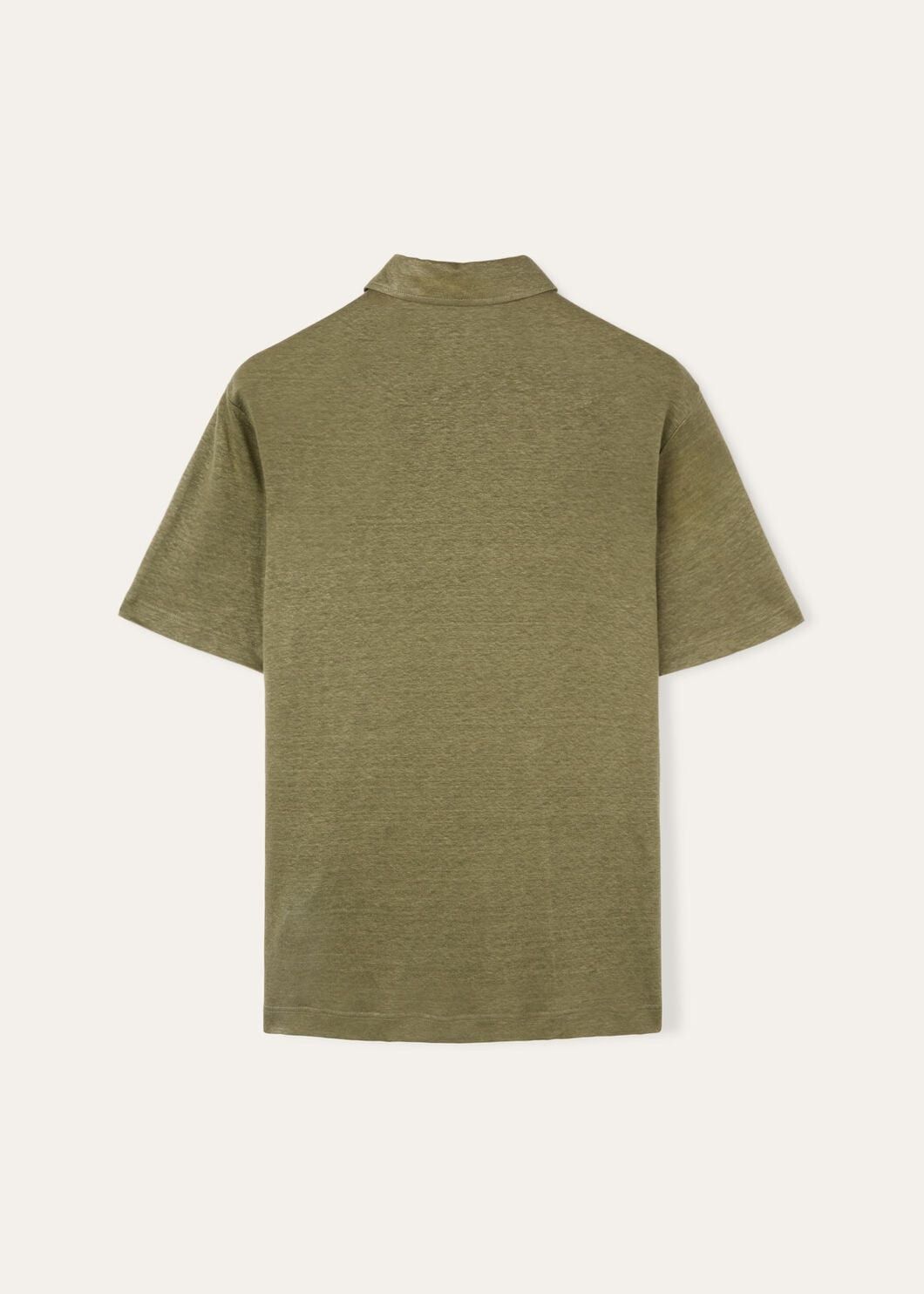 Loro Piana o1w1db10725 FAI1314 Linen Polo Shirt in Olive Size US L / EU 52-54 / 3 - 6 Thumbnail