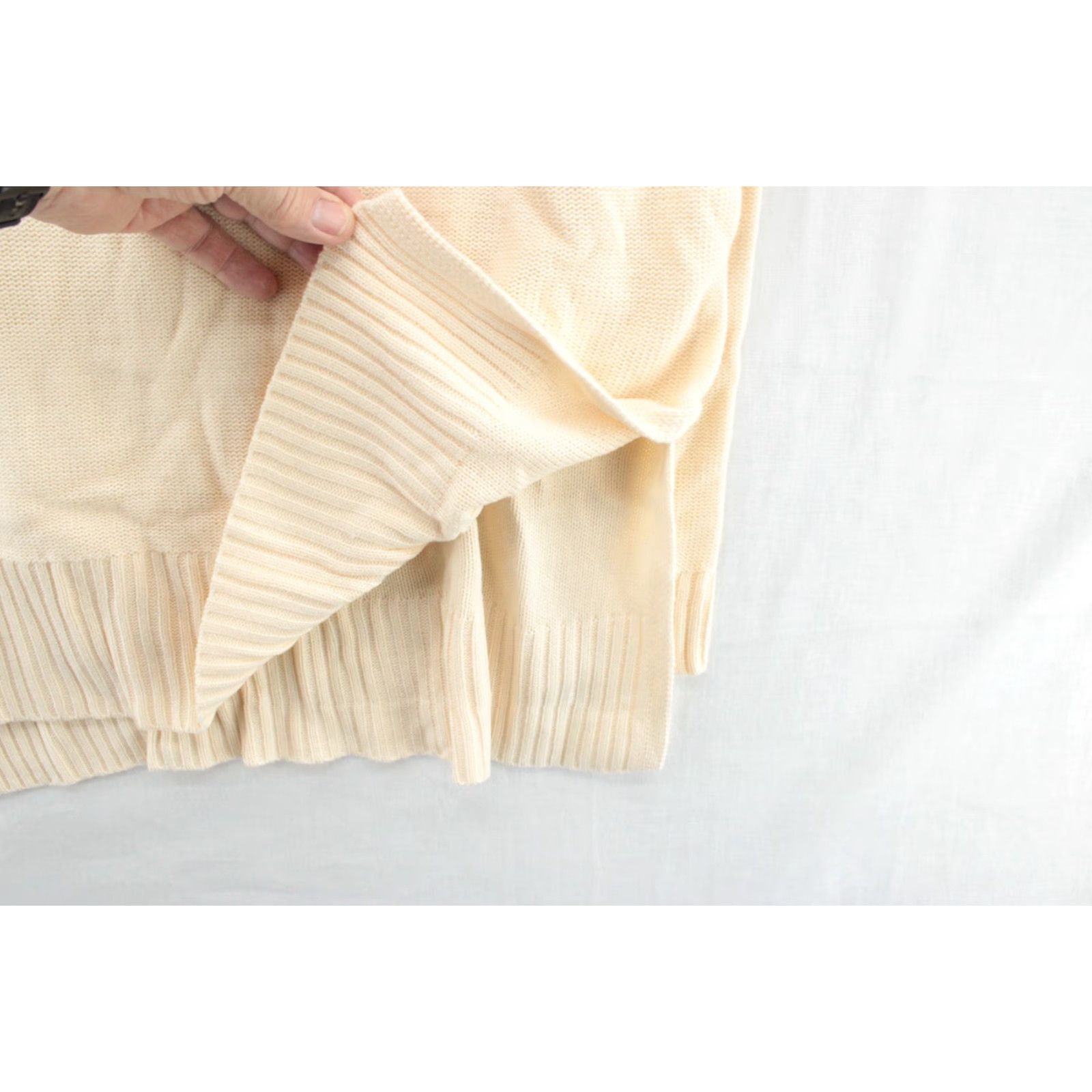 Vintage Merokeety Turtleneck Sweater Women's XL Beige Long Sleeve Pullover Cozy Knit Cable Knit NWT Vintage: No Size XL / US 12-14 / IT 48-50 - 3 Thumbnail
