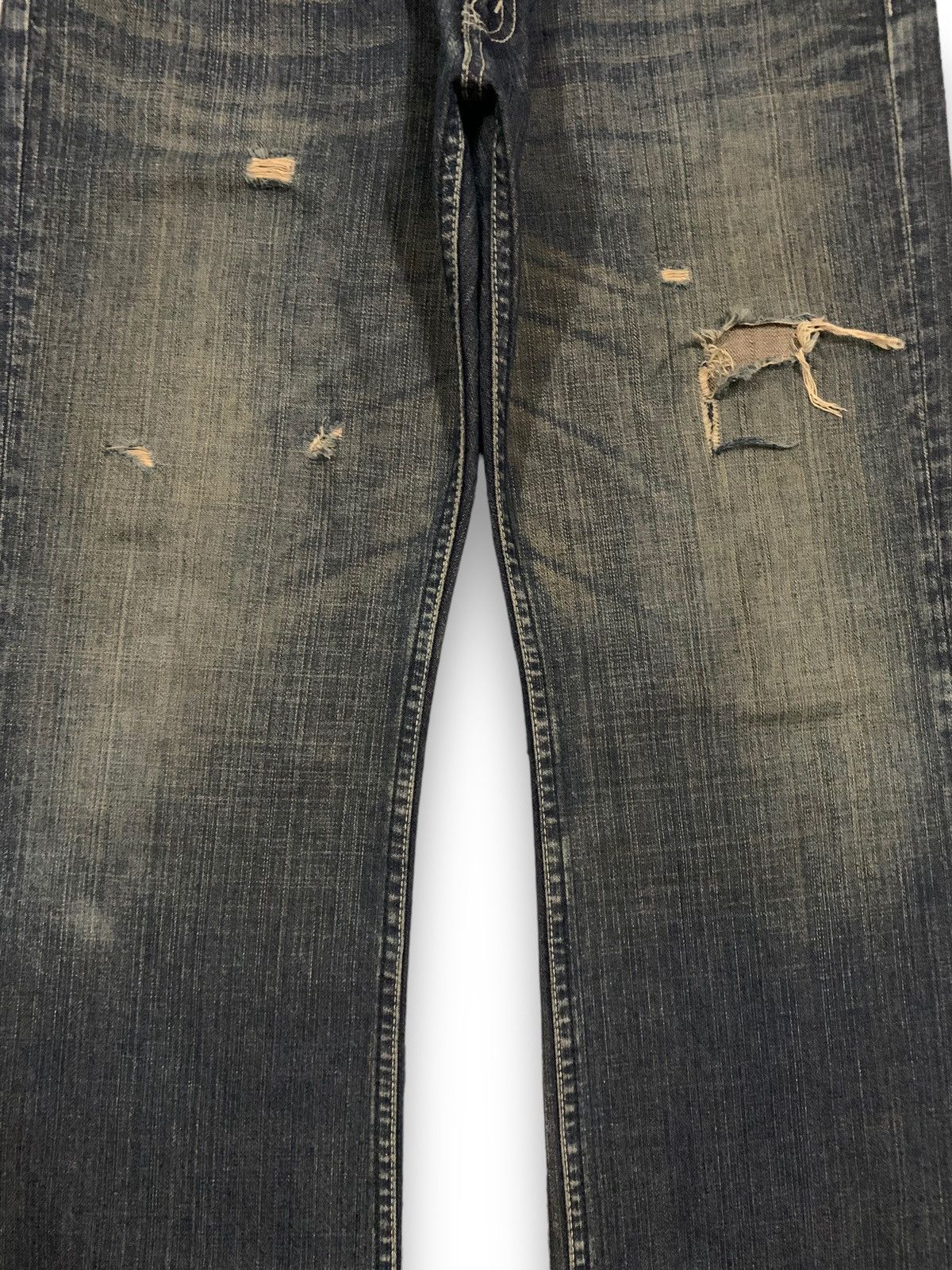 Japanese Brand Vintage Bobson Mud Wash Baggy Distressed Grunge Jeans Size US 32 / EU 48 - 6 Thumbnail