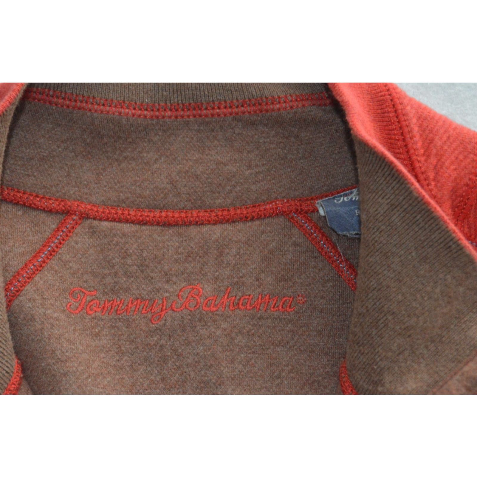Tommy Bahama Tommy Bahama Reversible Sweater Men's XL Orange Brown Pullover 1/4 Zip Size US XXL / EU 58 / 5 - 3 Thumbnail