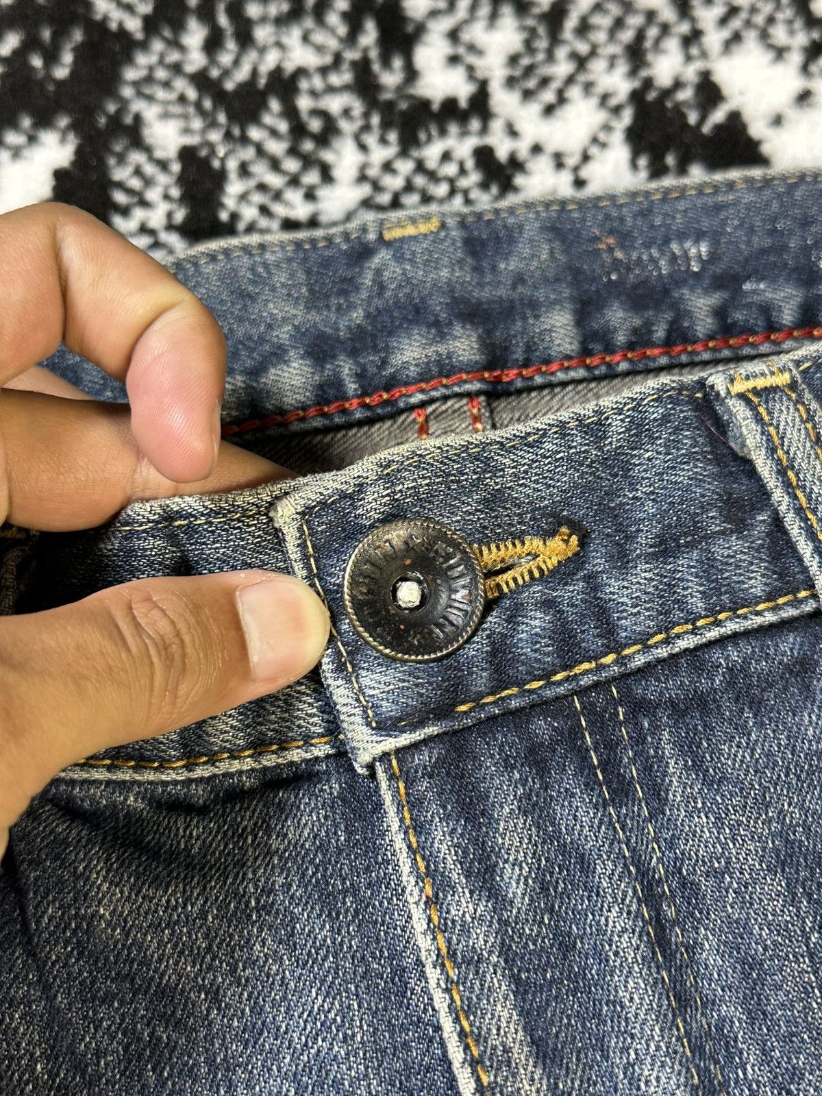 Sugar Cane 2000s Edwin 405 Exlcusive Vintage Washed Jeans Size US 33 - 4 Thumbnail