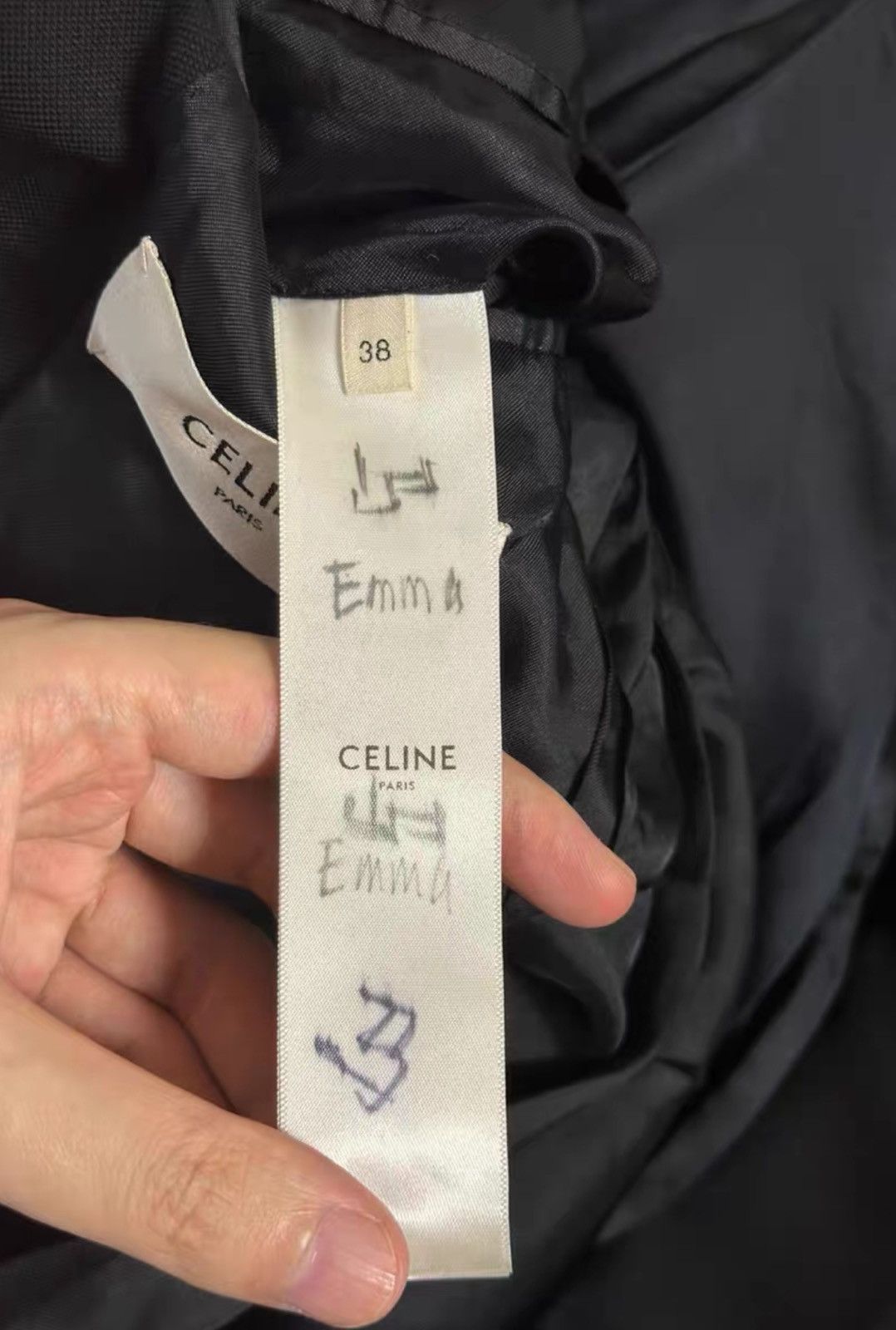 Celine Celine Women’s Black Basic Suit Jacket – Wool Blazer Size S / US 4 / IT 40 - 5 Thumbnail