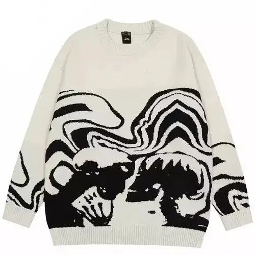 Psychedelic Punk Y2K Knit Sweater