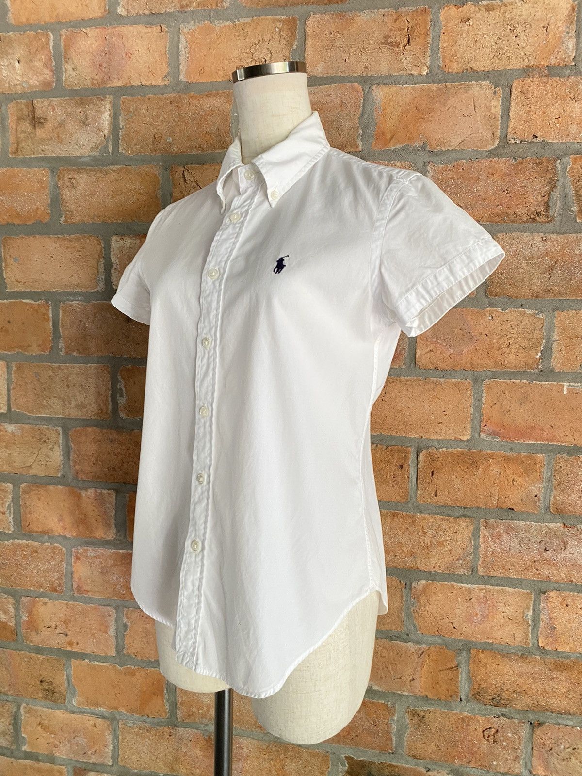 Polo Ralph Lauren POLO RALPH LAUREN White Short-Sleeve Button-Up Shirt Size M / US 6-8 / IT 42-44 - 18 Thumbnail