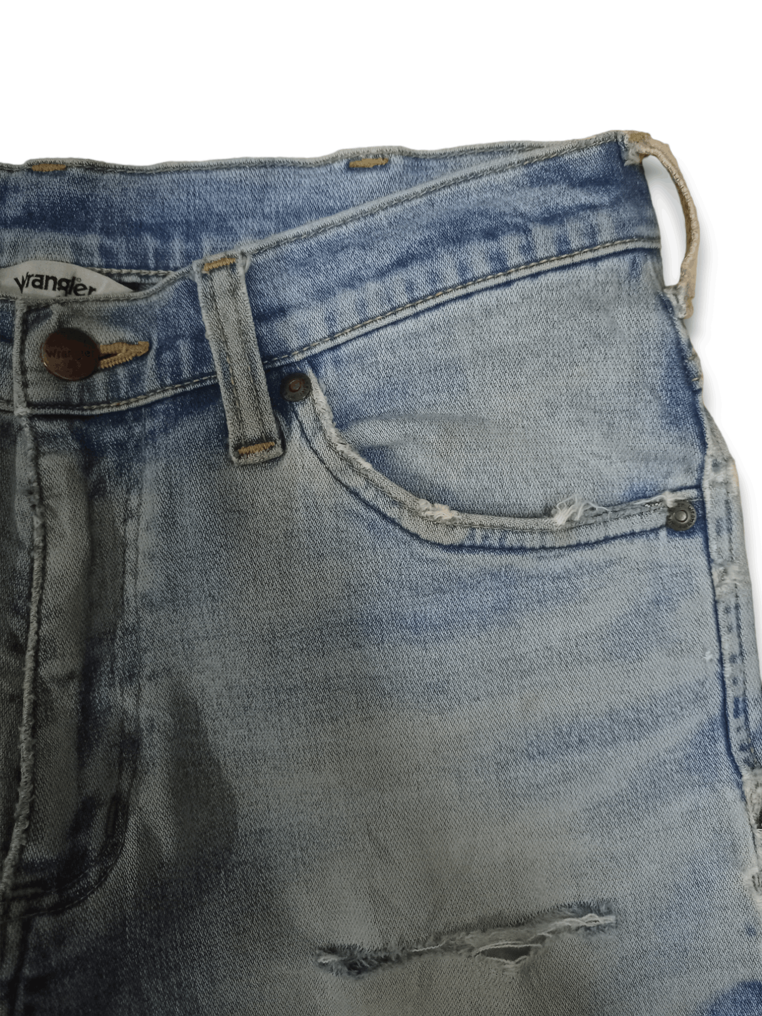 Wrangler Vintage Wrangler Light Wash Distressed Loose Jeans Size US 29 - 5 Thumbnail